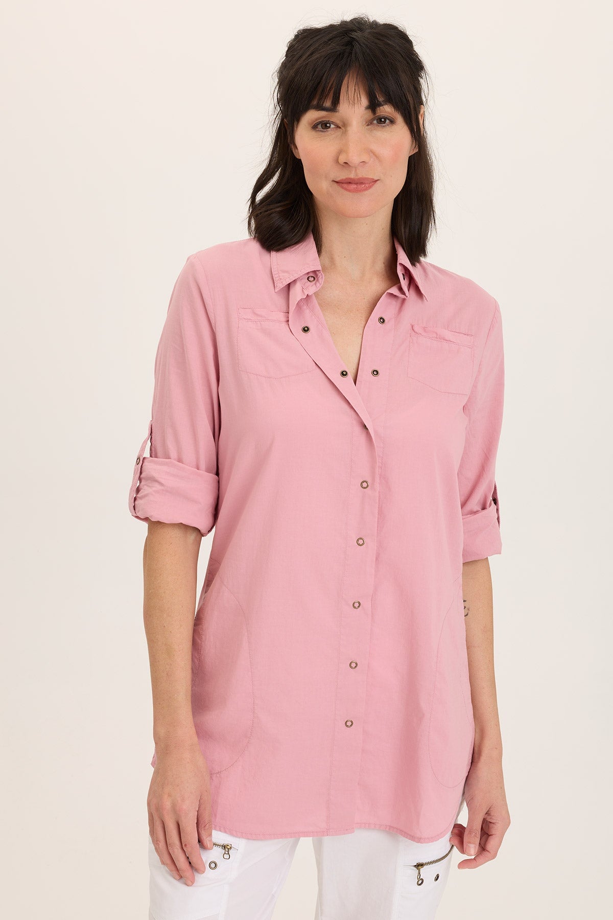 Wearables Reporter Soft Voile Button-Down Blouse