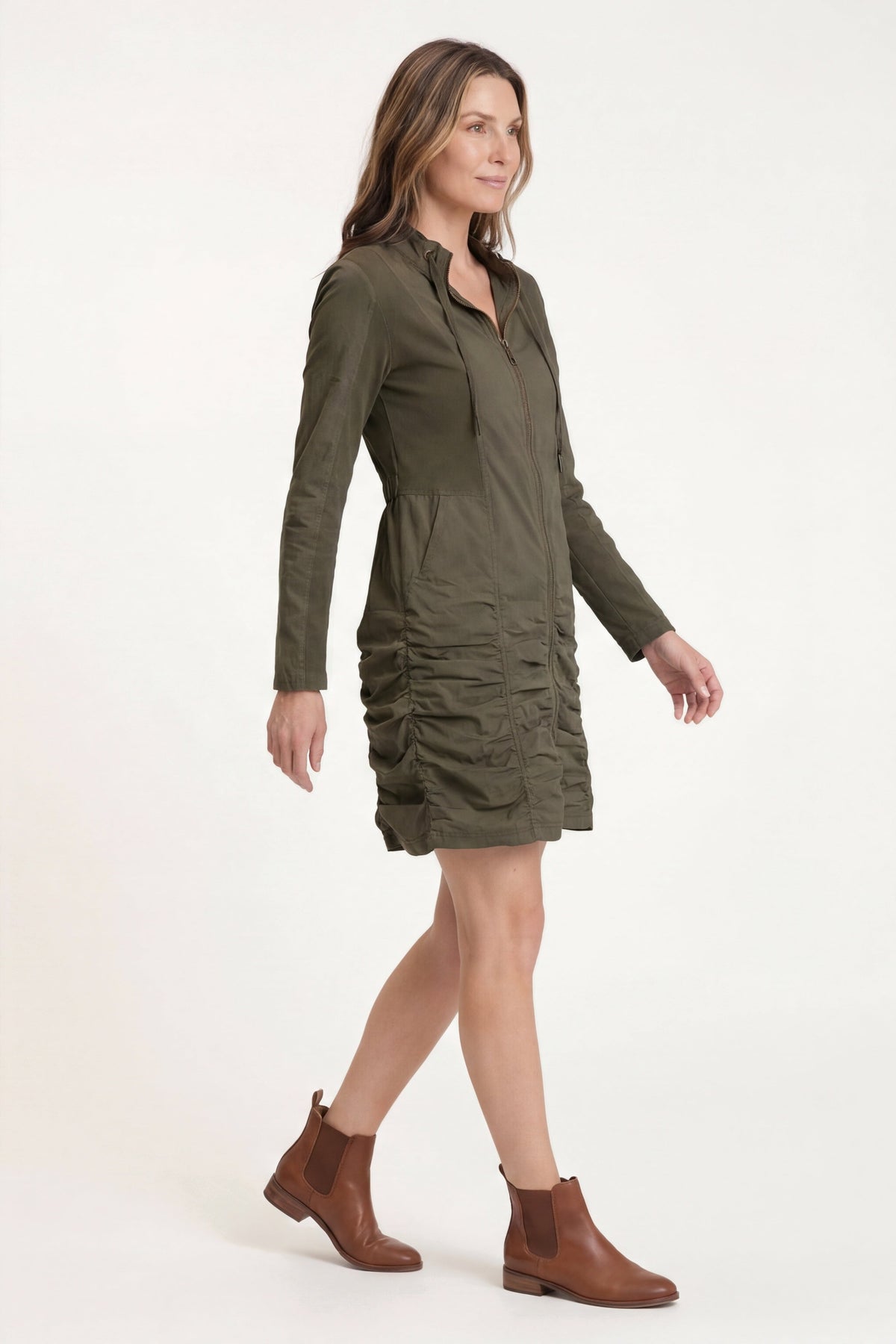 Wearables Fiore Poplin Zip-Up Jacket Dress