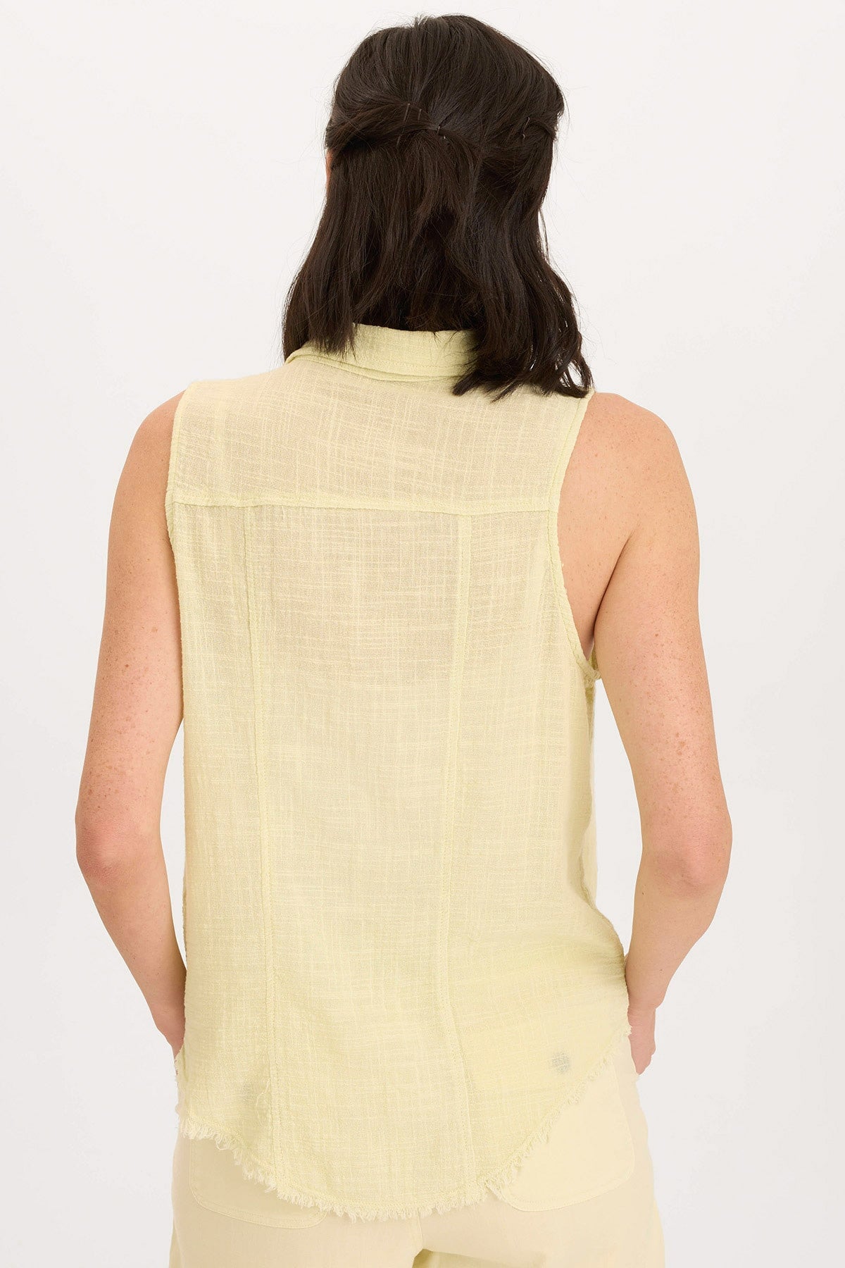 Wearables Otto Gauze Button-Up Tank