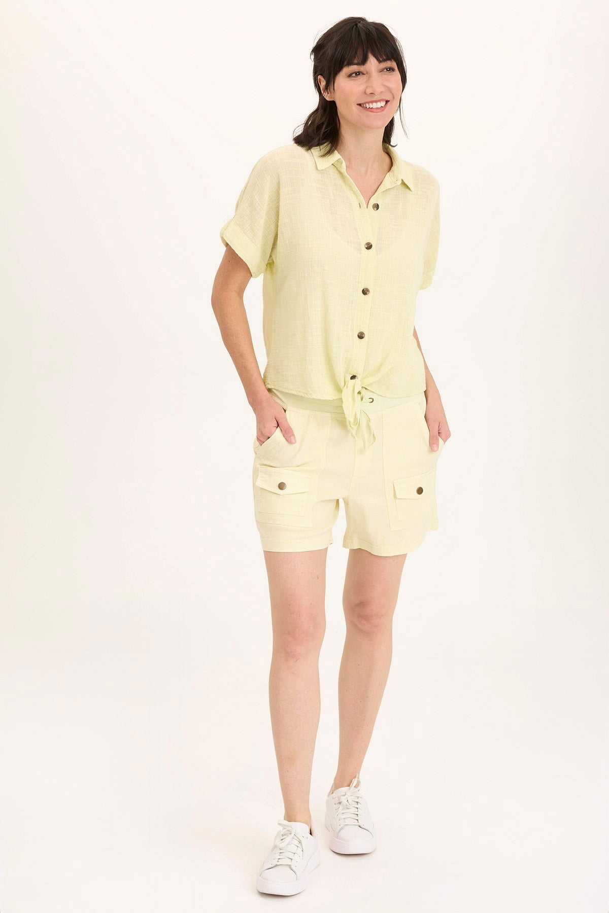 Wearables Teagan Gauze Tie-Up Top