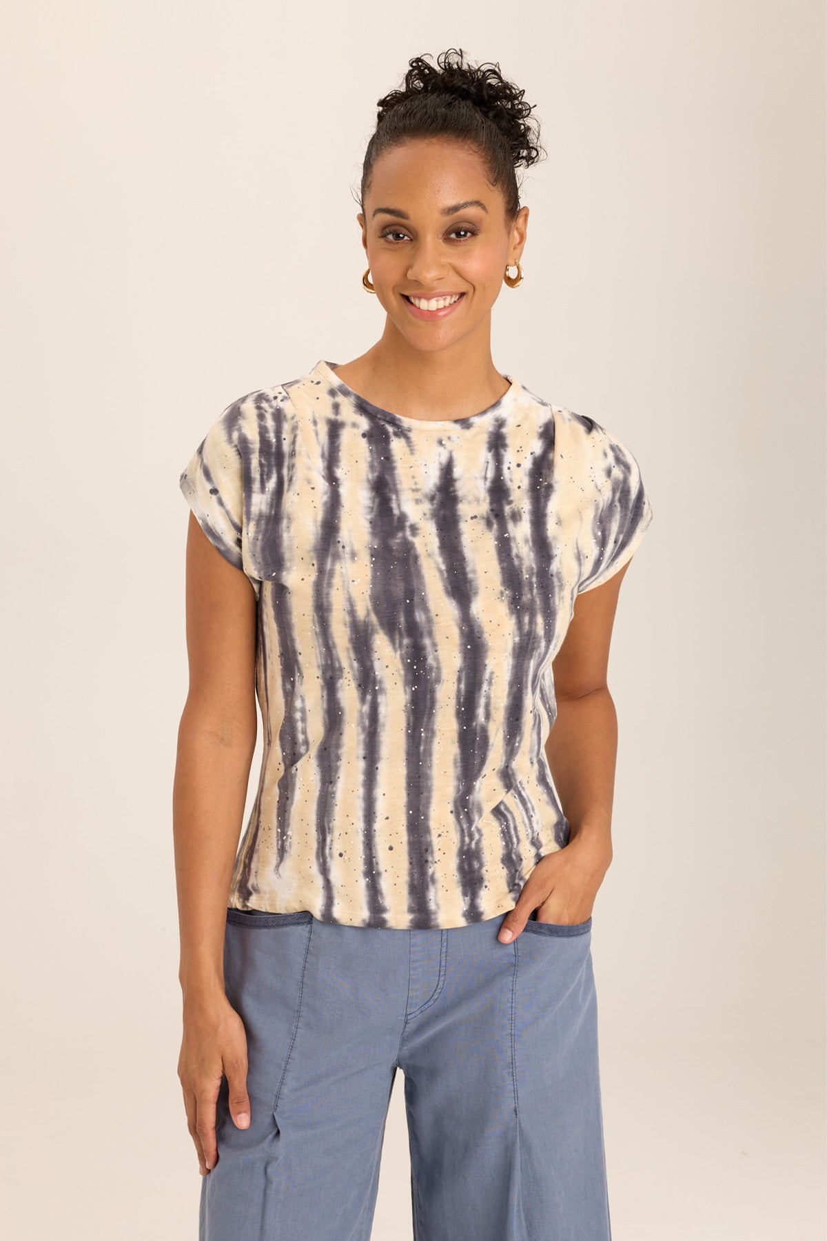 Wearables Arwen Soft Jersey Mock Neck Tee