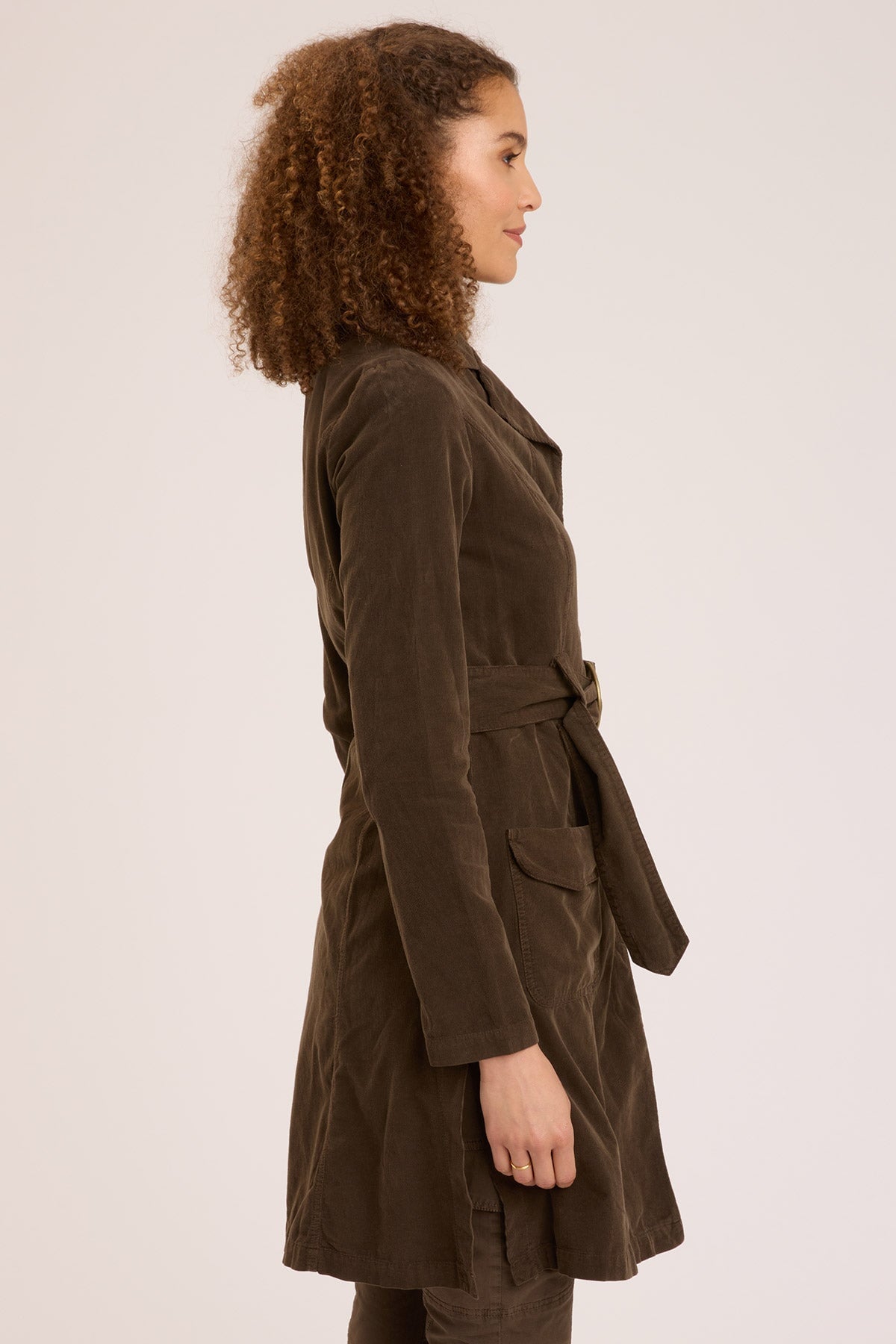 Wearables Cord Belted Trench