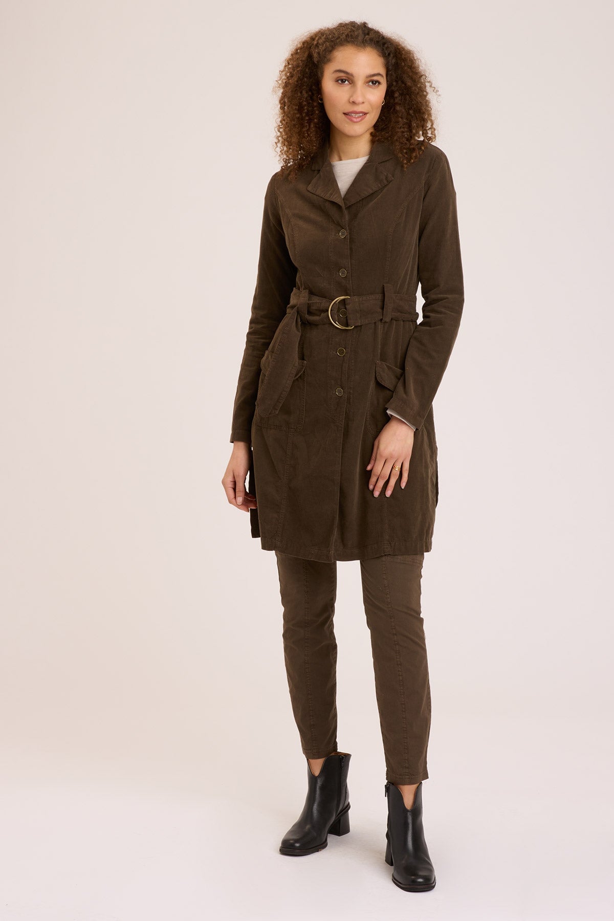 Wearables Cord Belted Trench