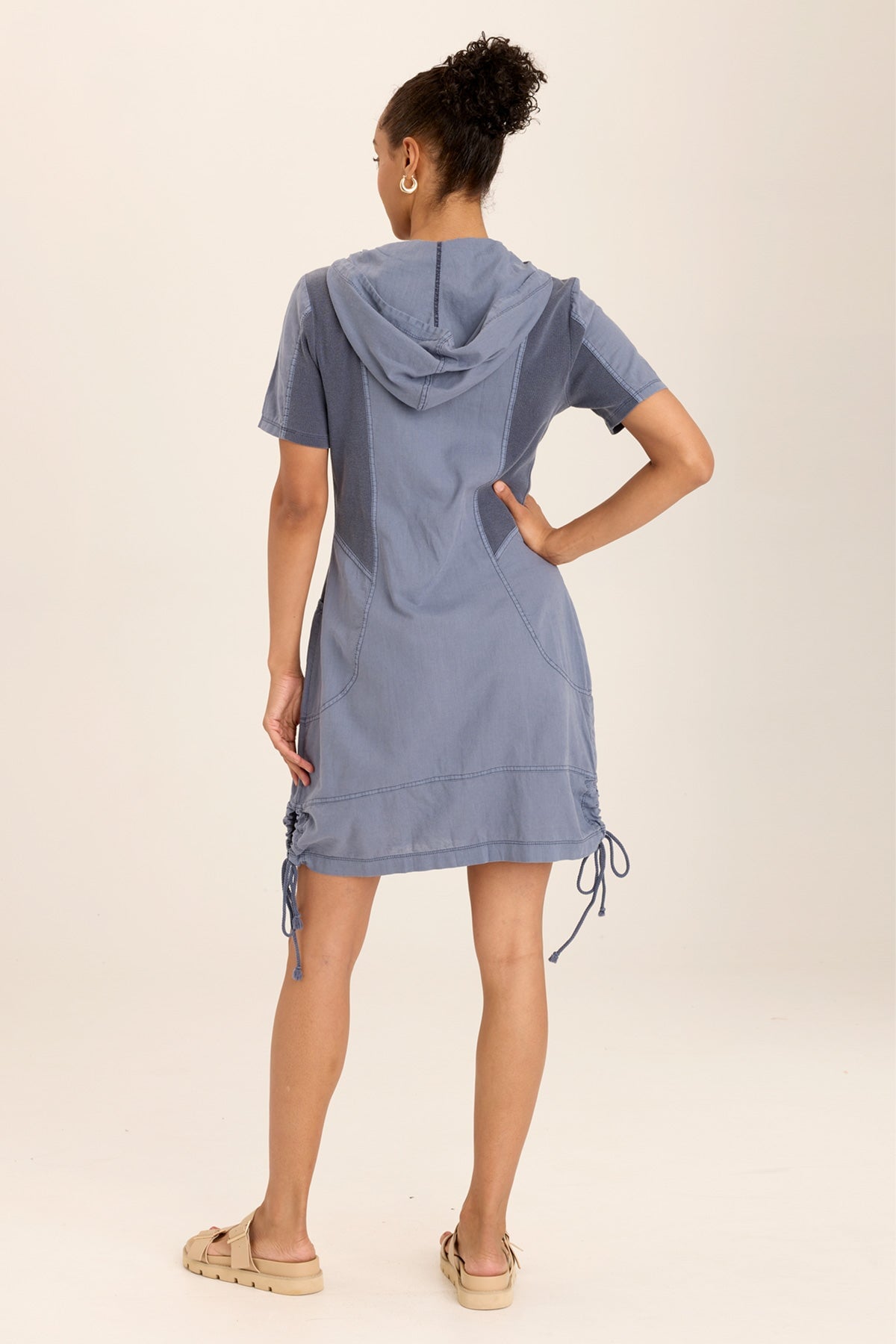 Wearables Lenchen Linen/Stretch Hooded Mini Jacket-Dress