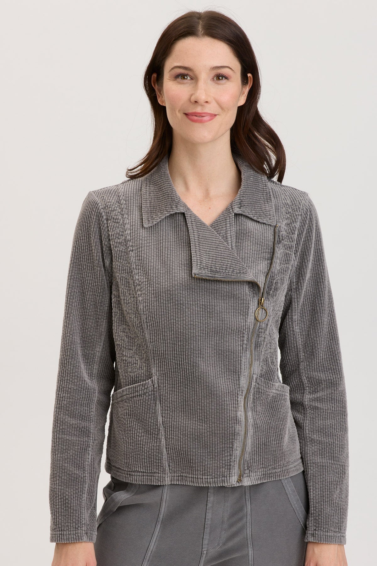 XCVI Voni Embroidered Moto Jacket