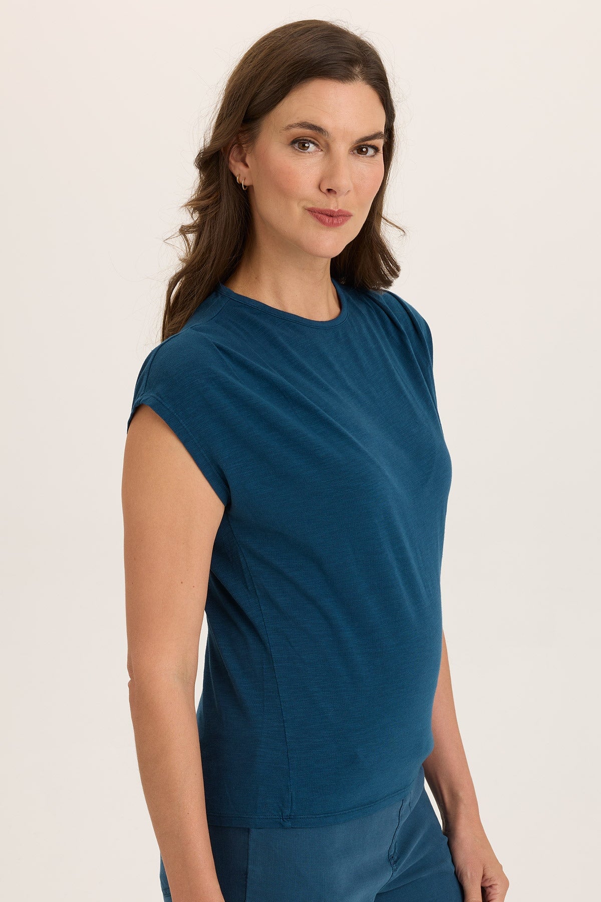 Wearables Arwen Soft Jersey Mock Neck Tee