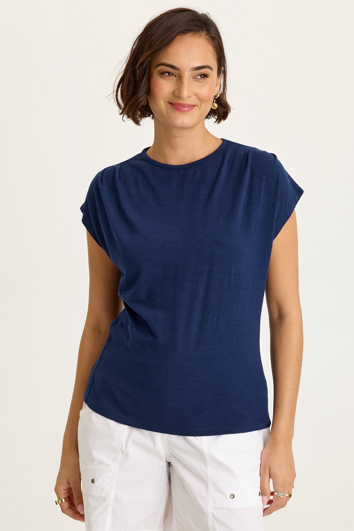Wearables Arwen Soft Jersey Mock Neck Tee
