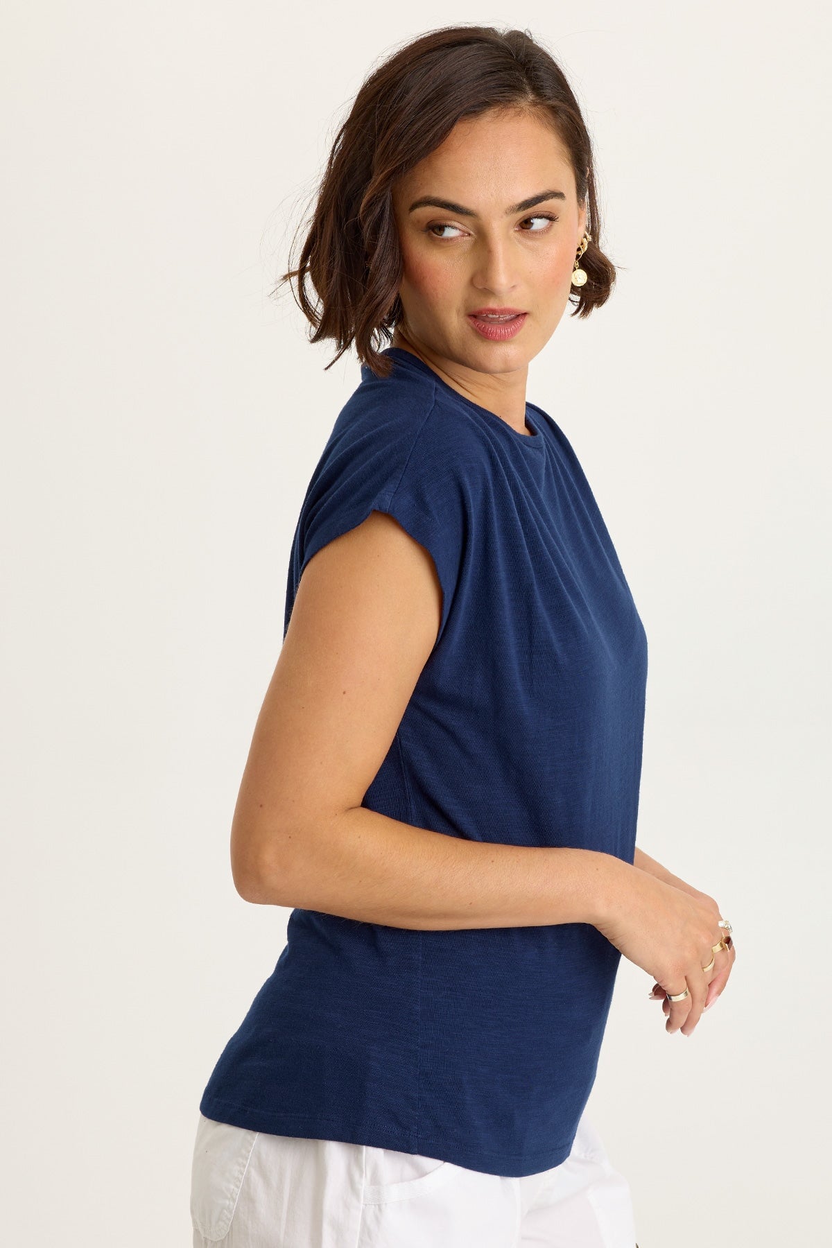 Wearables Arwen Soft Jersey Mock Neck Tee