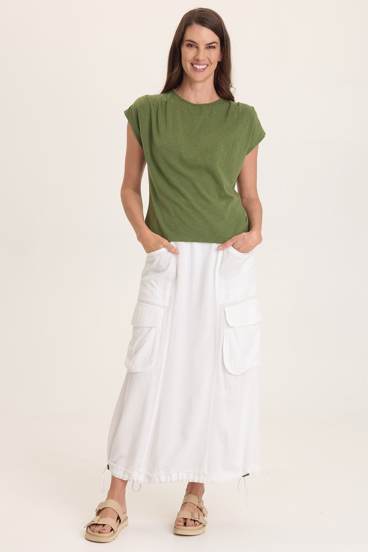 Wearables Arwen Soft Jersey Mock Neck Tee