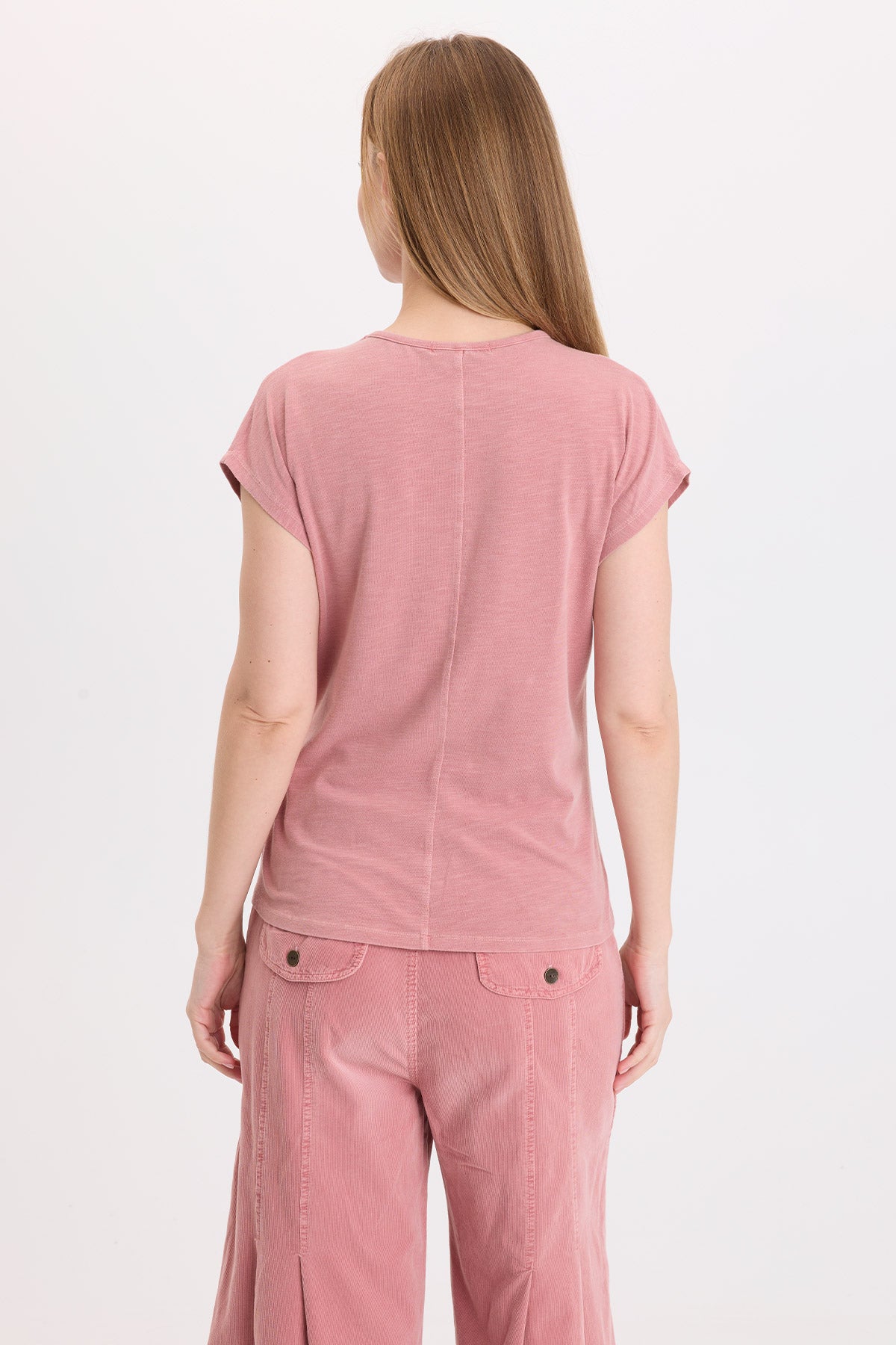 Arwen Soft Jersey Mock Neck Tee