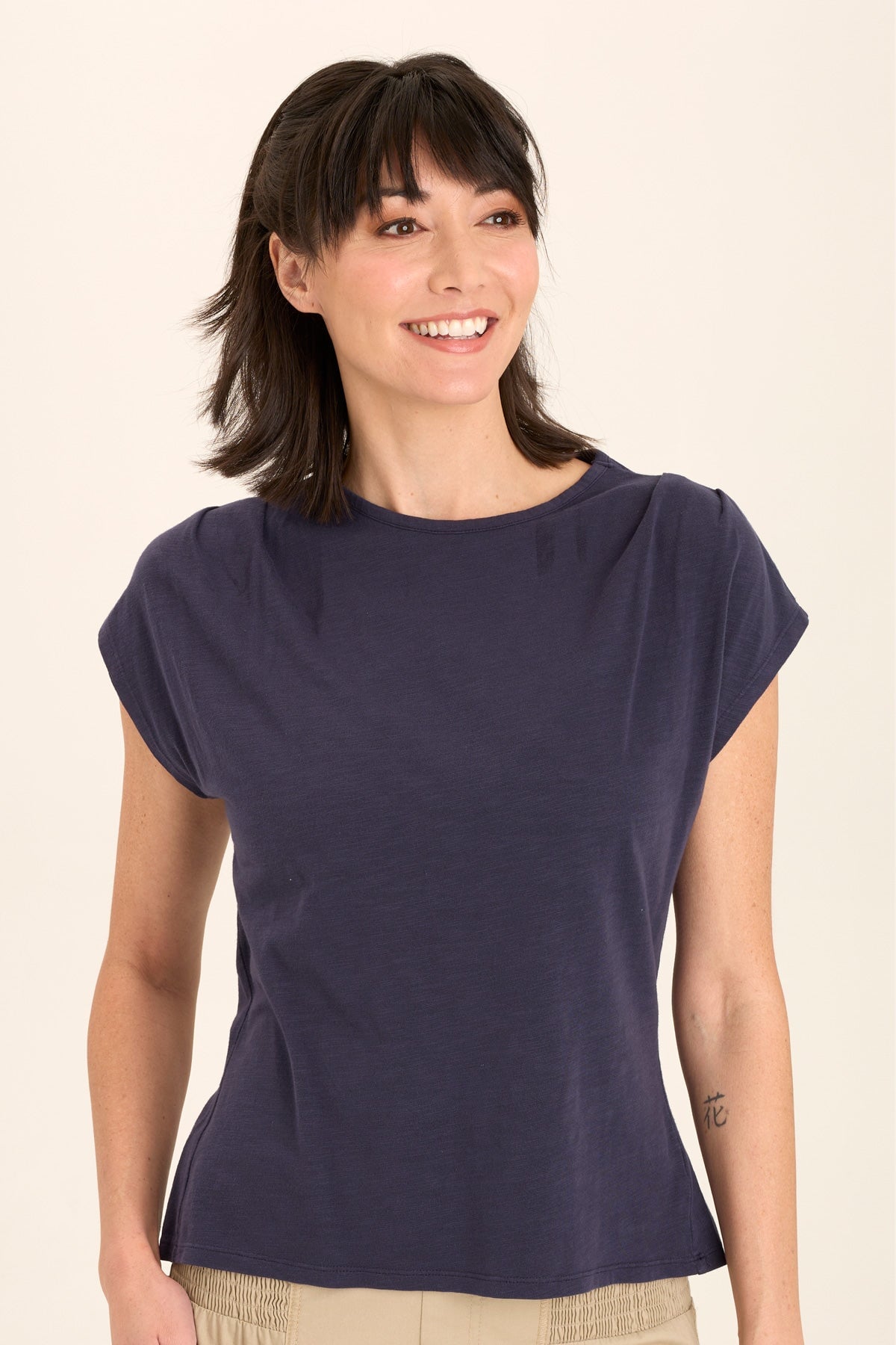 Wearables Arwen Soft Jersey Mock Neck Tee