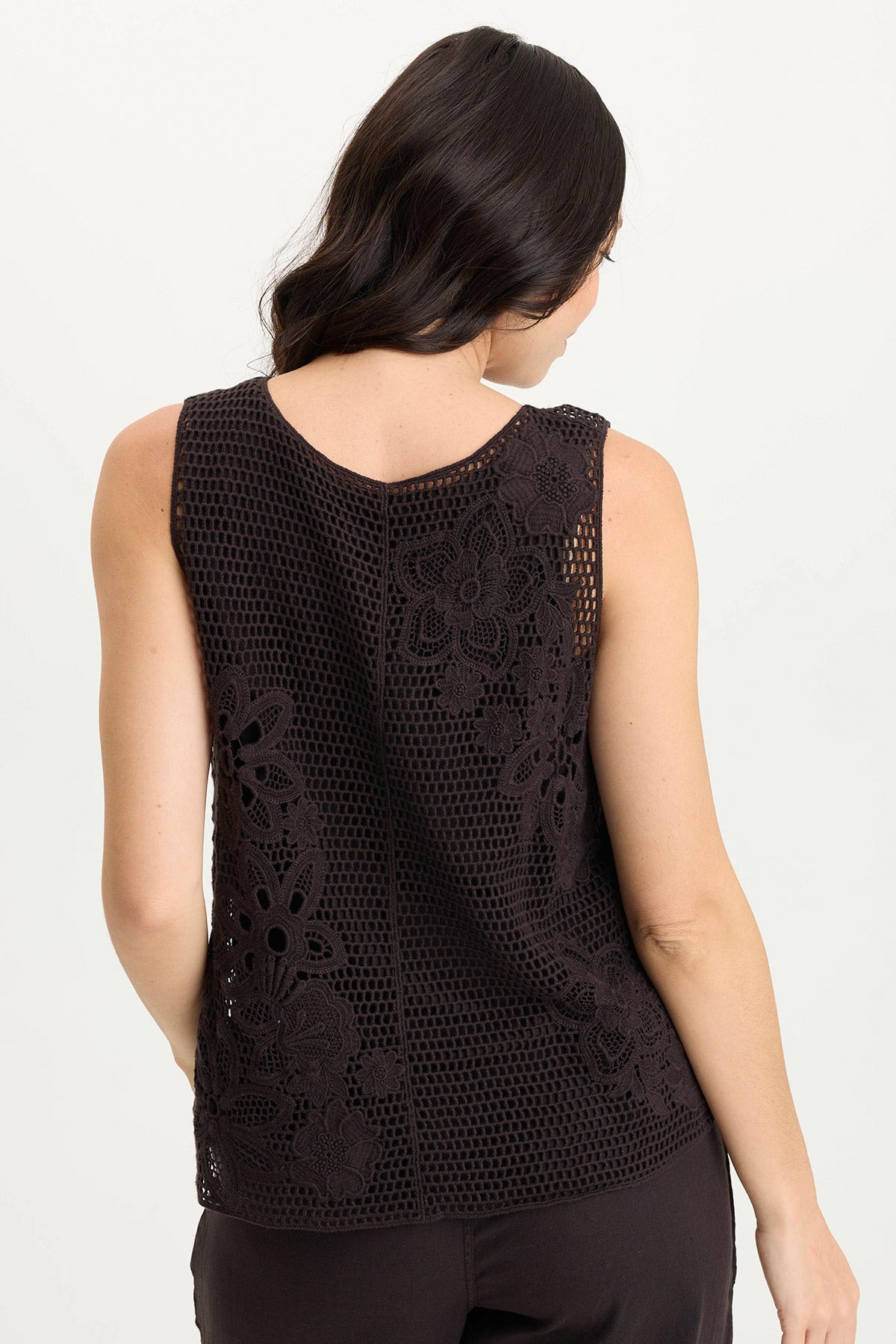 XCVI Chariss Crochet V-Neck Tank Top