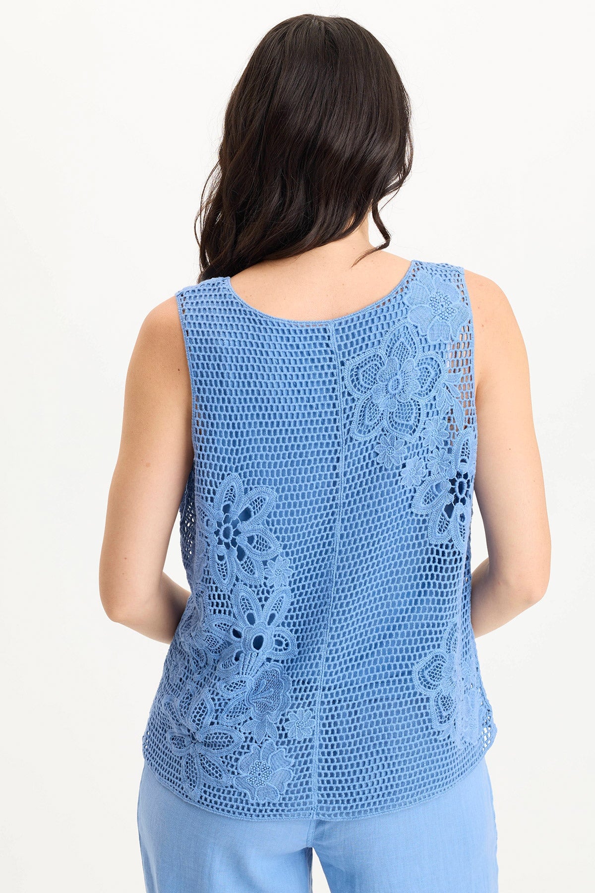 XCVI Chariss Crochet V-Neck Tank Top