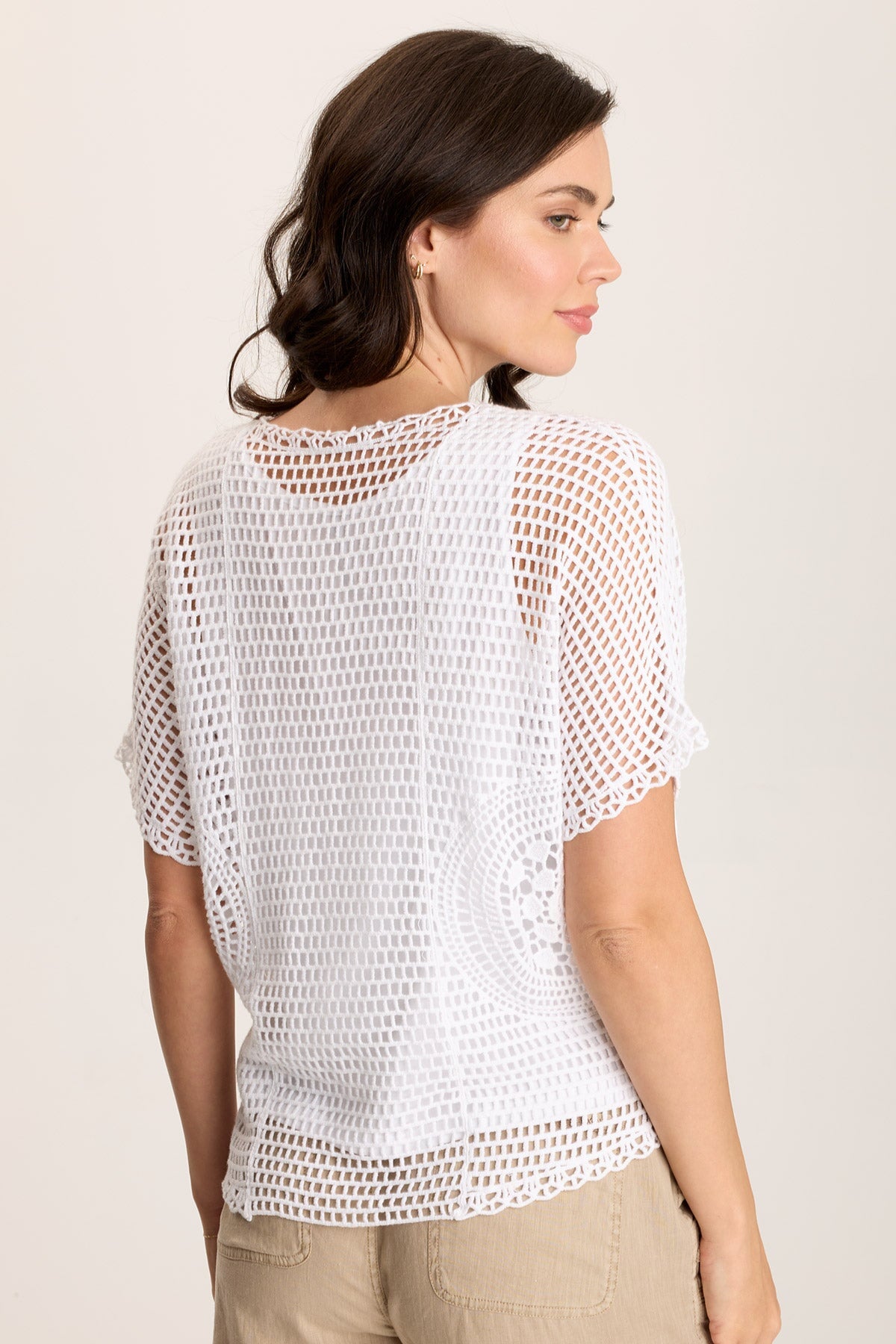 XCVI Centre Crochet Layered Top