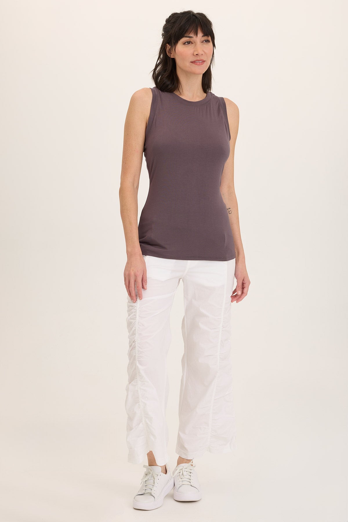 Wearables Naola Stretch Poplin Ruched Flare Gaucho