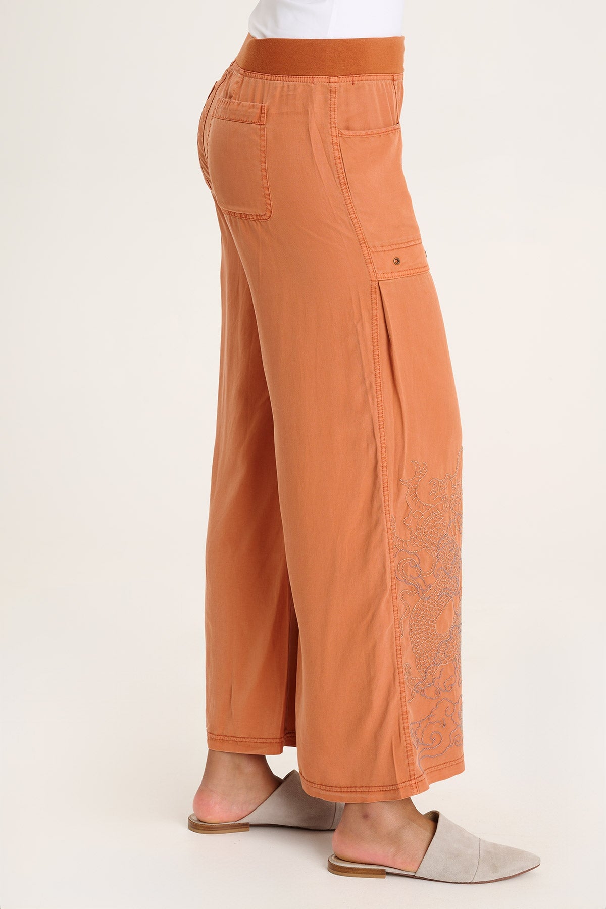 XCVI Pheodora Embroidered Pant