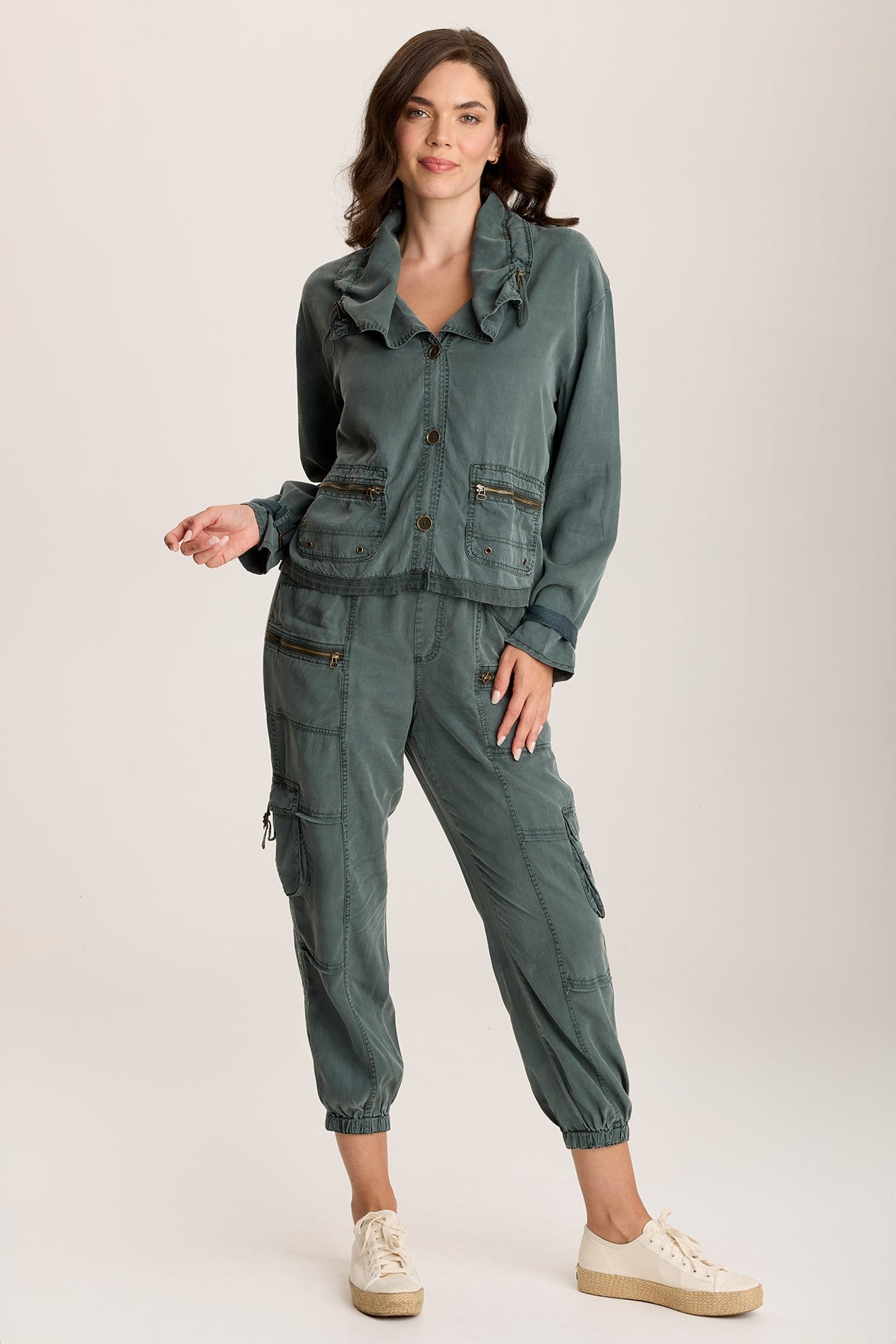 XCVI Oziel Twill Relaxed Utility Jacket