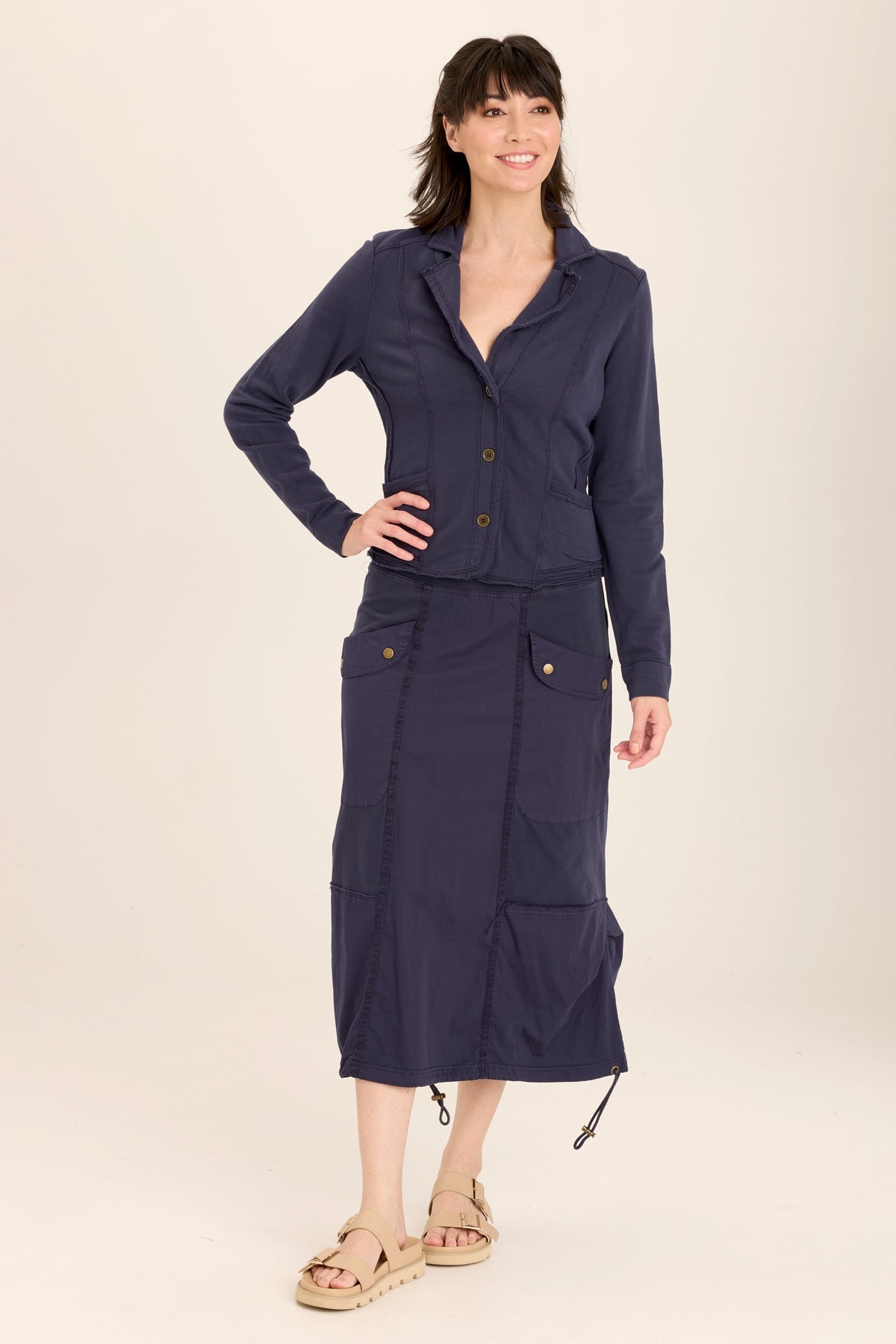 Wearables Damia Terry Three-Button Casual Blazer