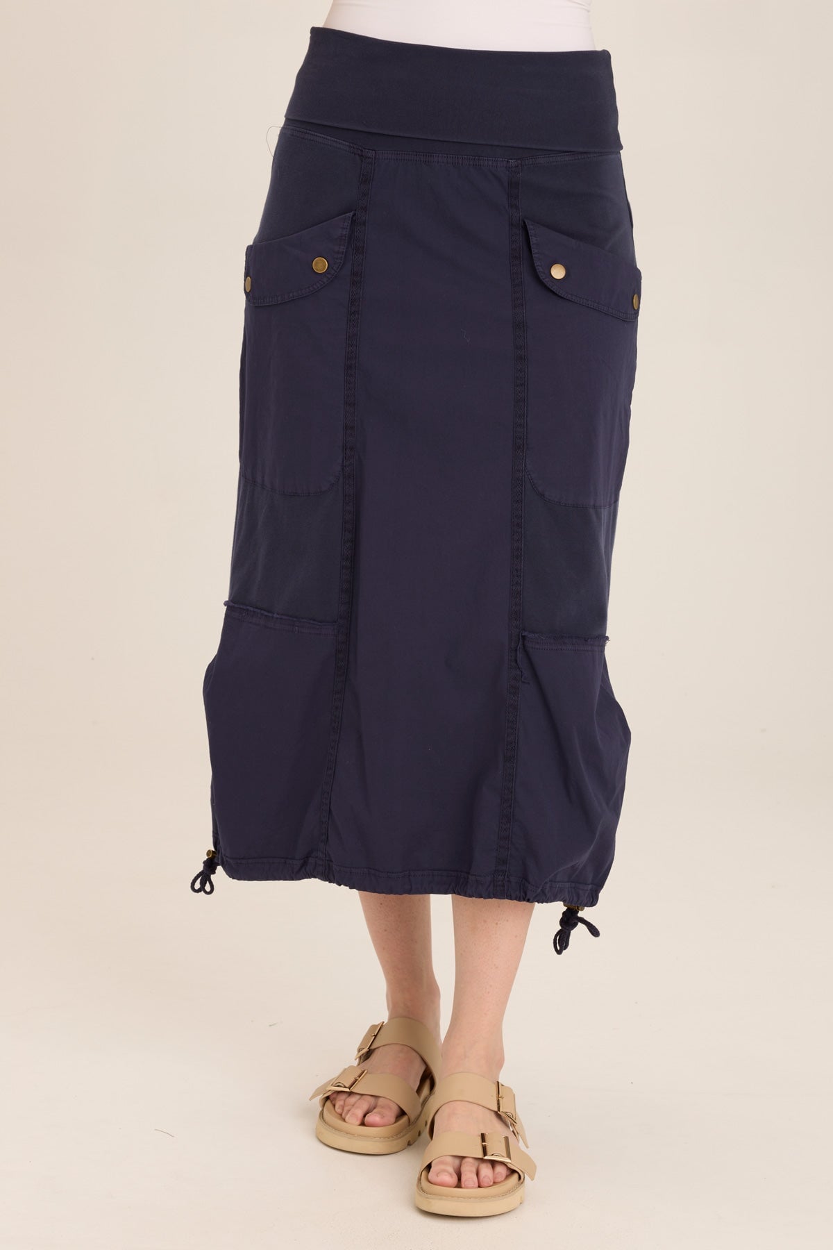 Wearables Marconi Cargo Cinch Bubble Hem Midi Skirt