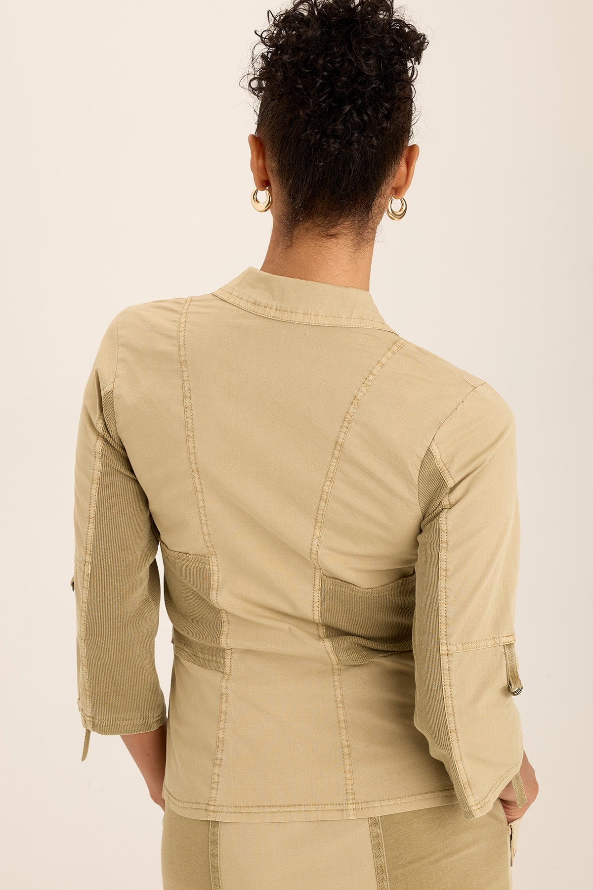 Wearables Wexel Poplin/Stretch Rib Fitted Cargo Jacket