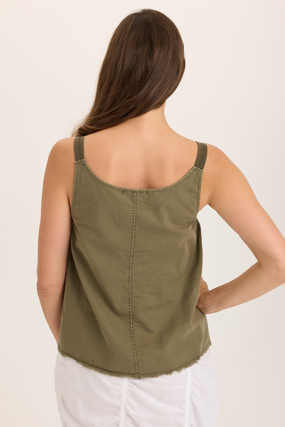 Wearables Shawnie Linen Billowy Pintuck Tank