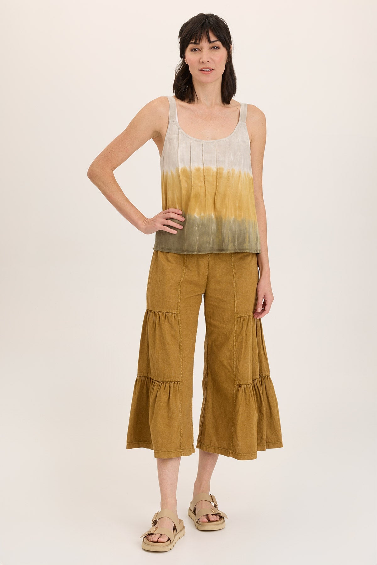 Wearables Shawnie Linen Billowy Pintuck Tank