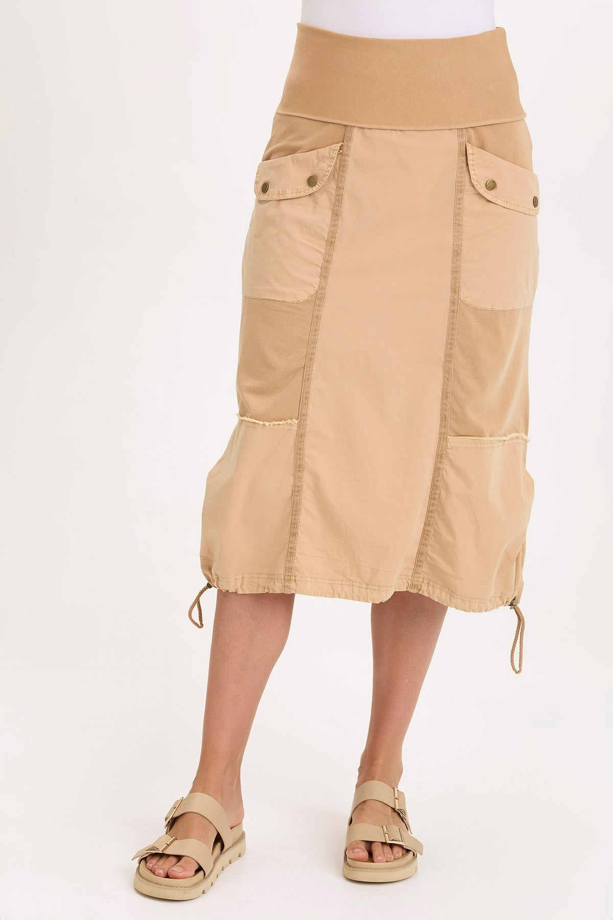 Wearables Marconi Cargo Cinch Bubble Hem Midi Skirt