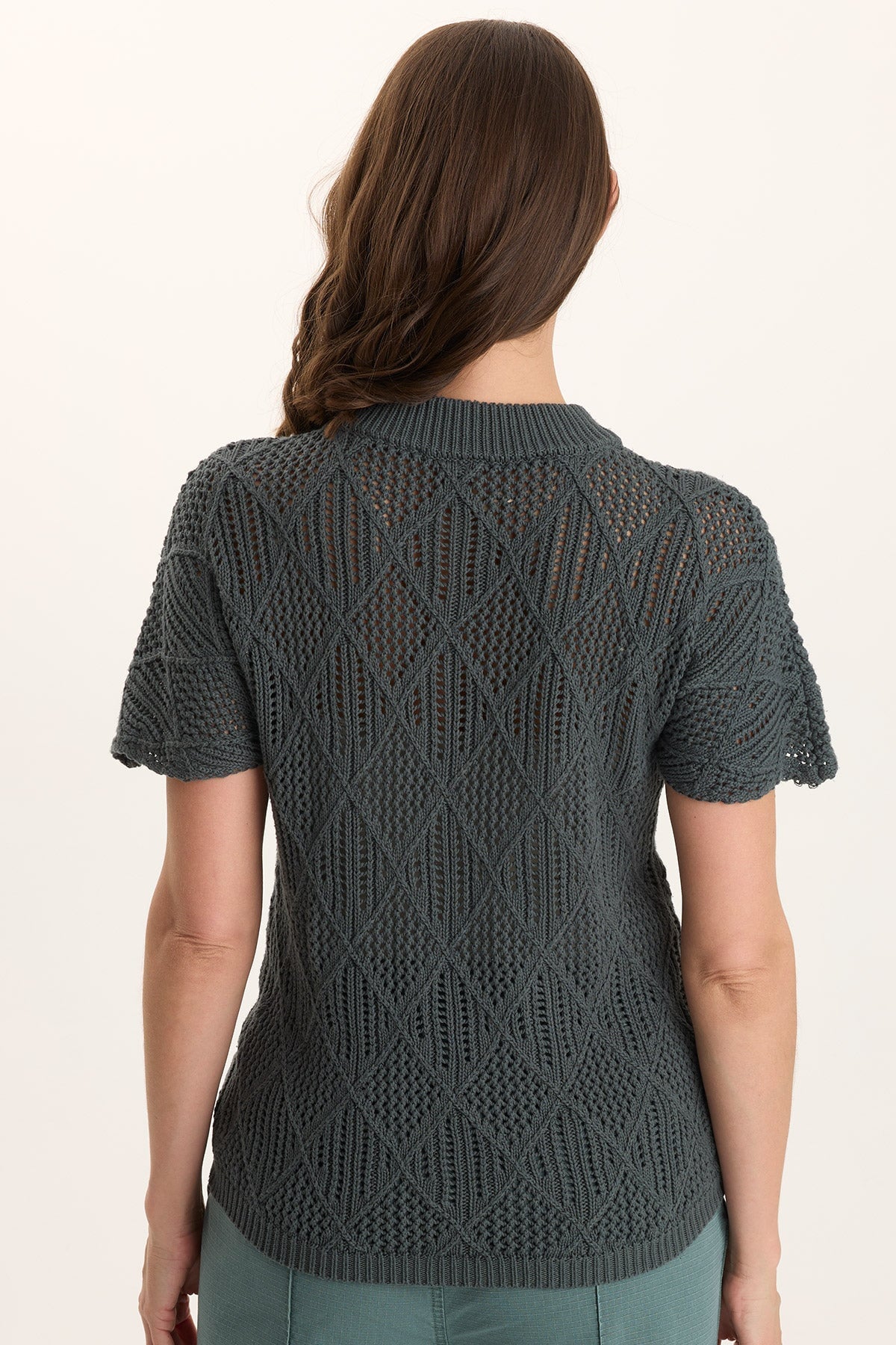 XCVI Copeland Cotton Knit Short-Sleeve Mock Neck Top