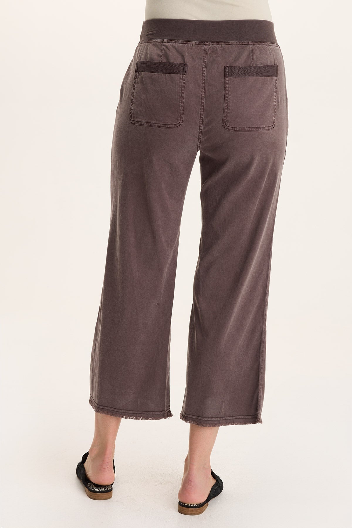 XCVI Daga Tencel Flared Leg Pull-On Crop Pant