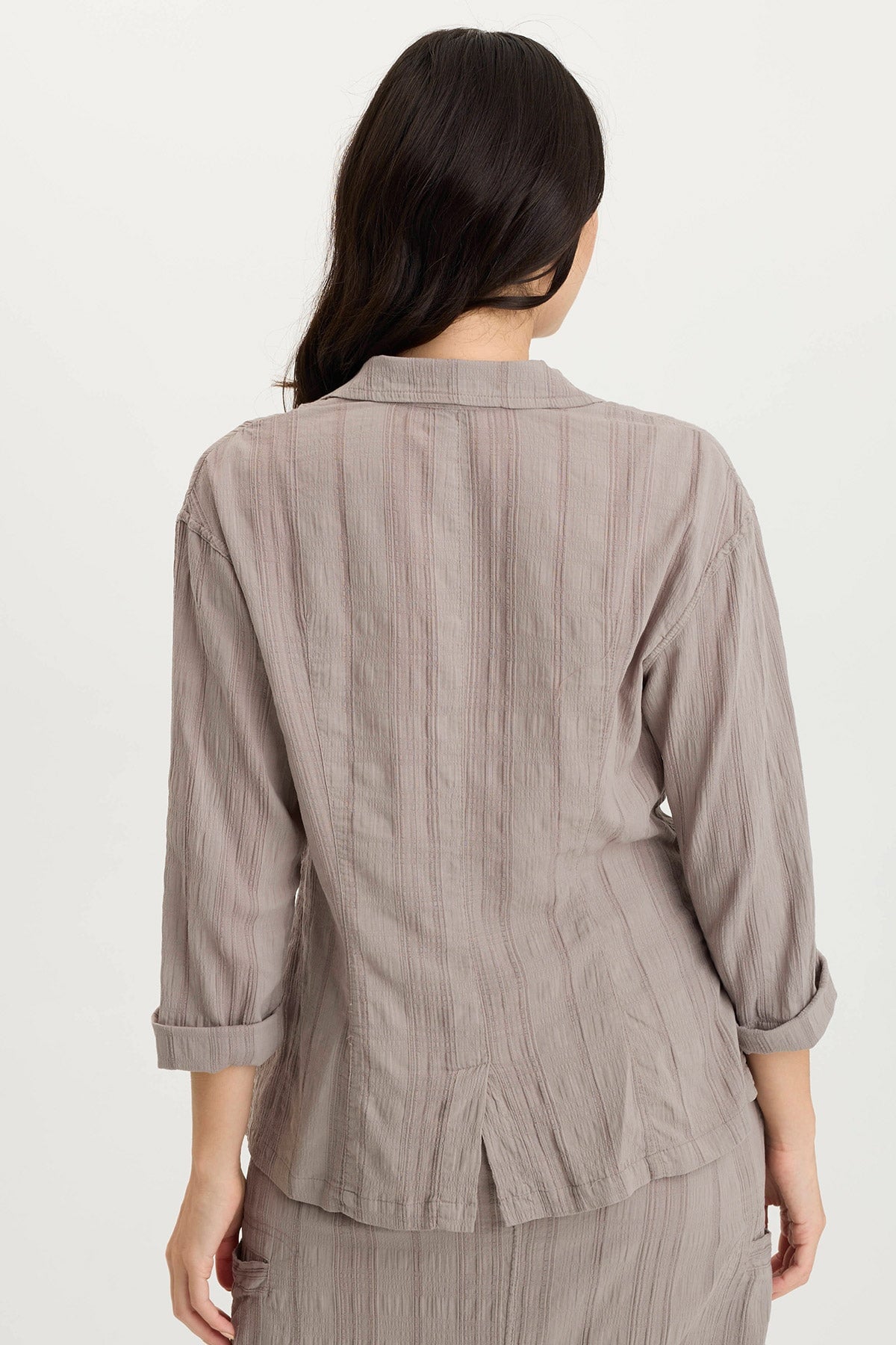 XCVI Hendrix Textured Gauze 3/4-Sleeve Button-Up Jacket