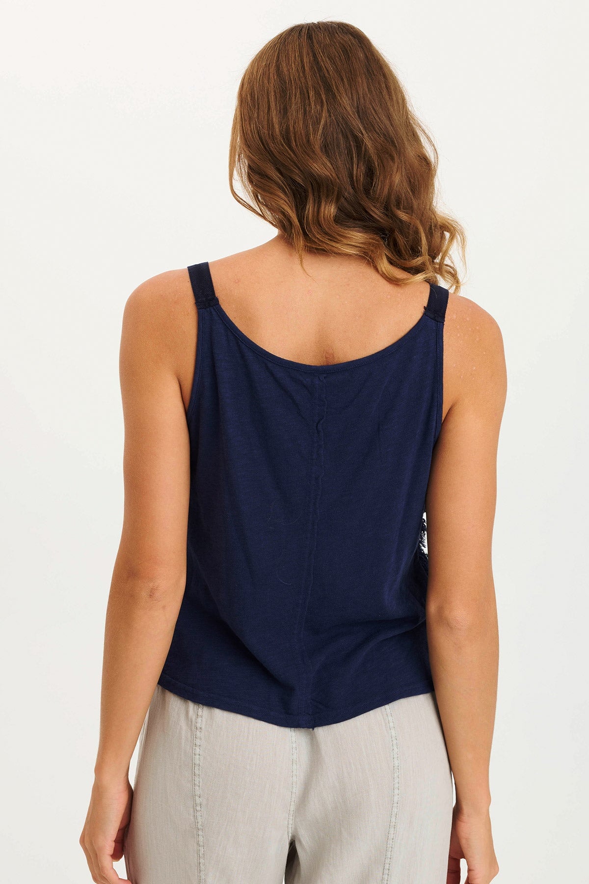 XCVI Haddon Stripe Voile/Jersey A-Line Tank