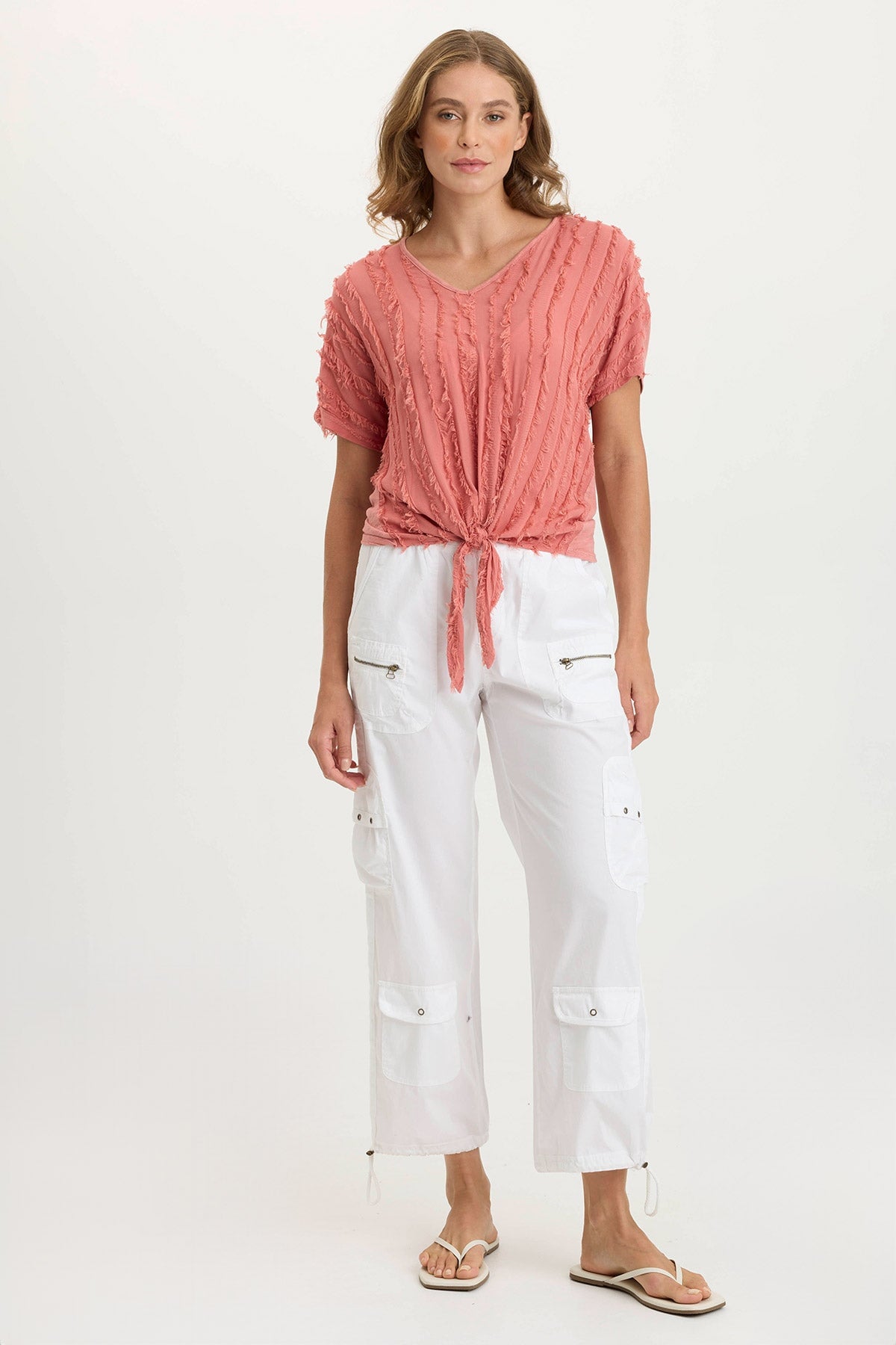 XCVI Langley Poplin Cinched Leg Cargo Pant