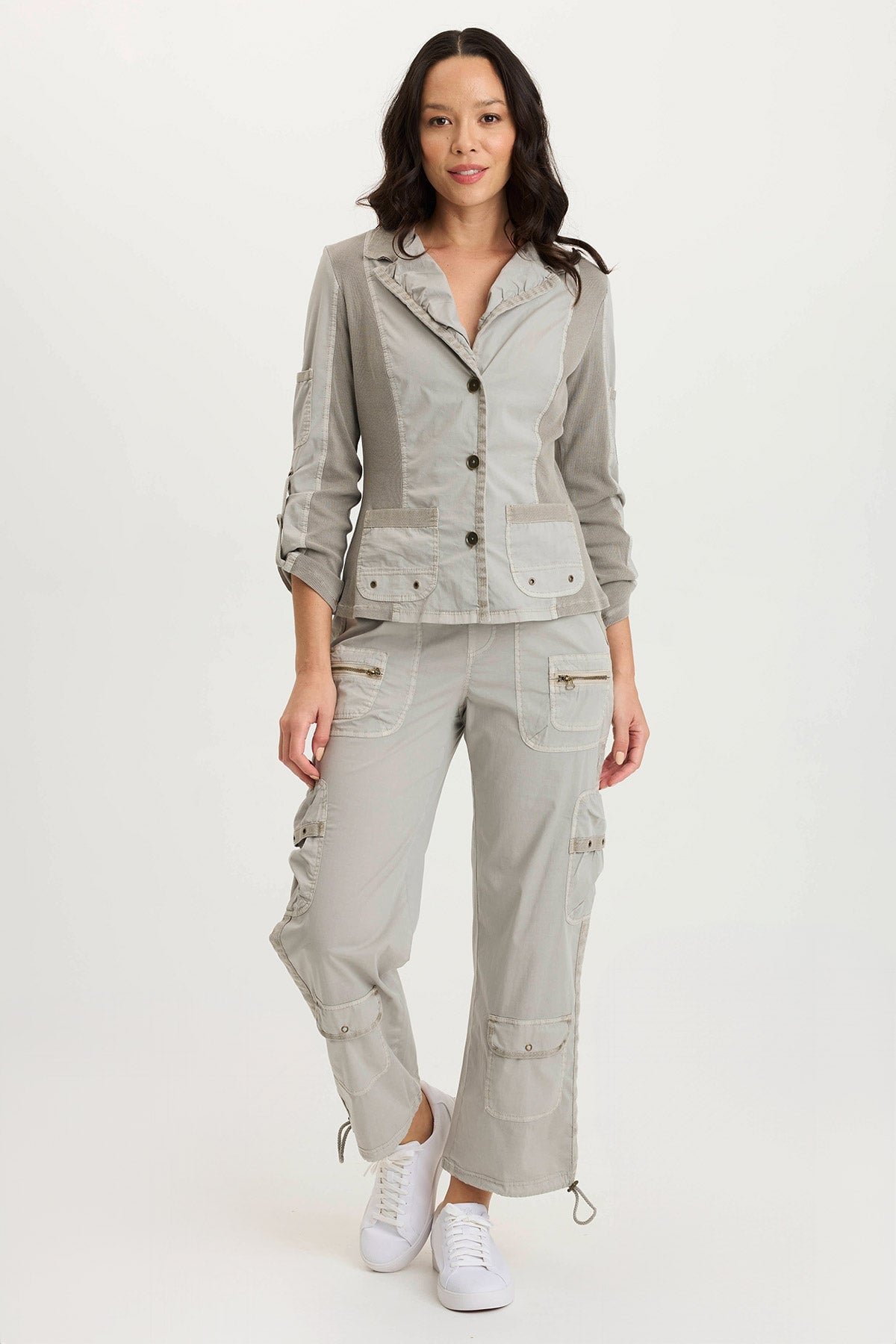 XCVI Langley Poplin Cinched Leg Cargo Pant