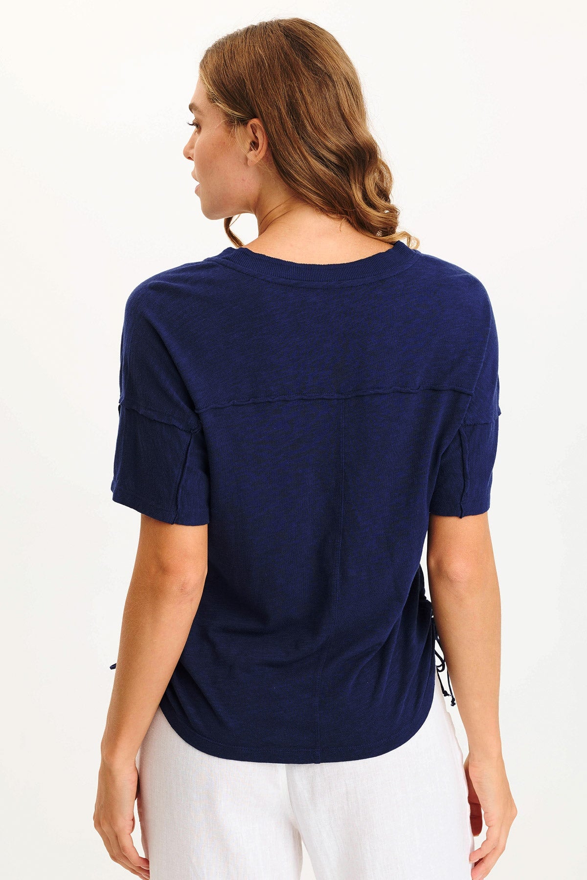 XCVI Siwa Jersey Split-Collar V-Neck Tank