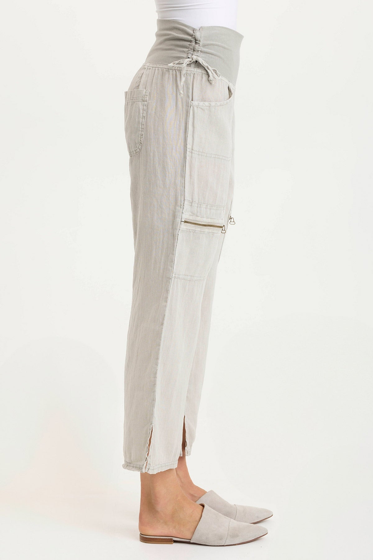 XCVI Amica High Waist Linen Cargo Pant