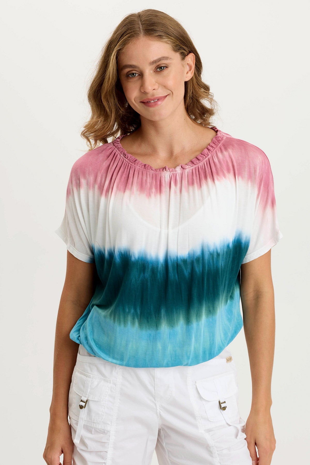 XCVI Deitra Jersey Shirred Tee