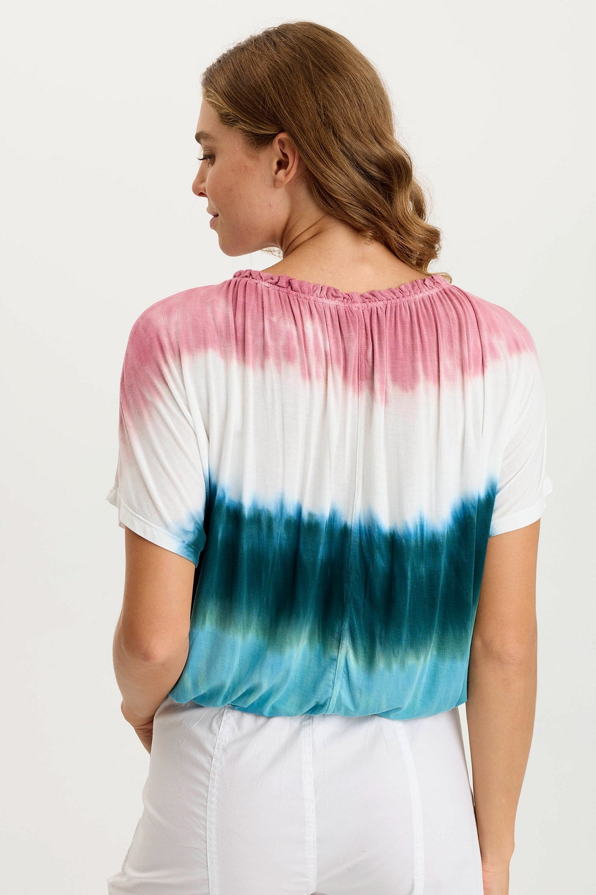 XCVI Deitra Jersey Shirred Tee