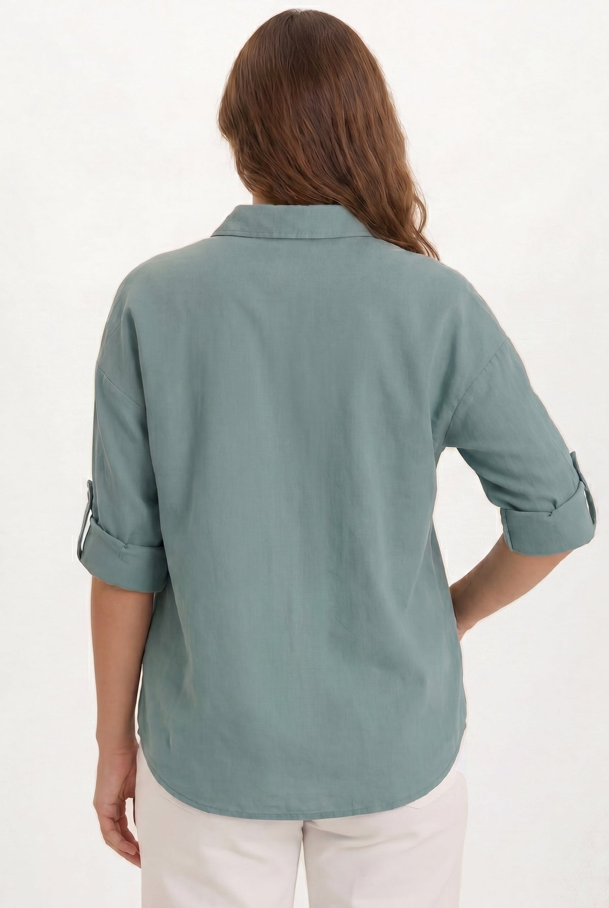 Wearables Carrie Linen 3/4-Sleeve Button-Up