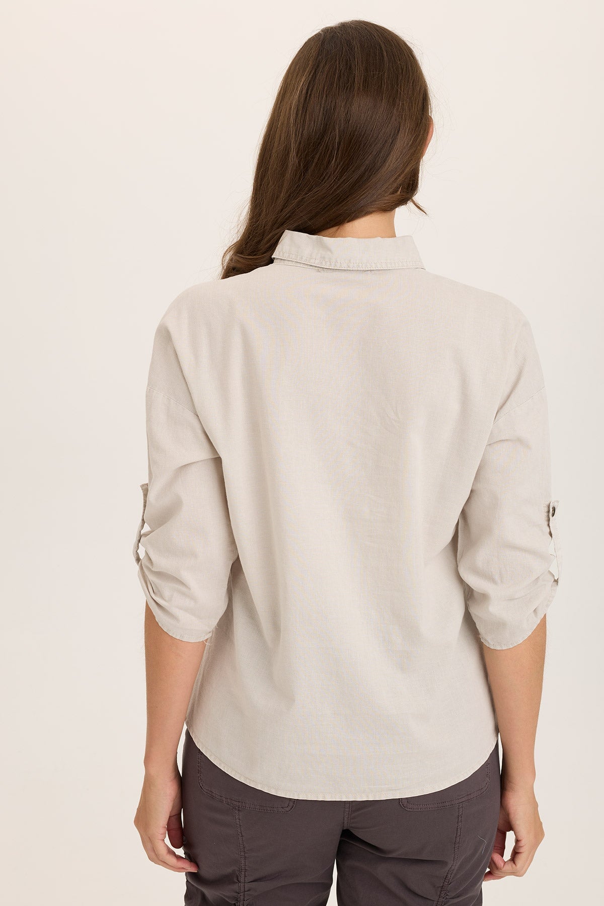 Wearables Carrie Linen 3/4-Sleeve Button-Up