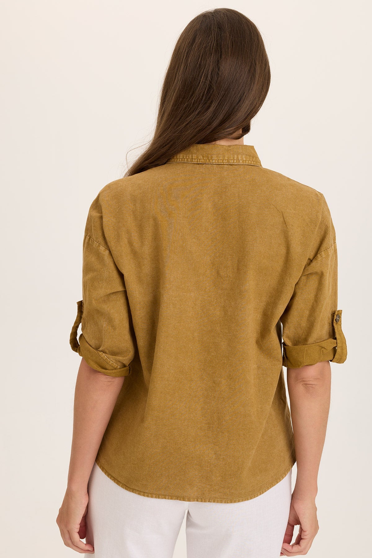 Wearables Carrie Linen 3/4-Sleeve Button-Up