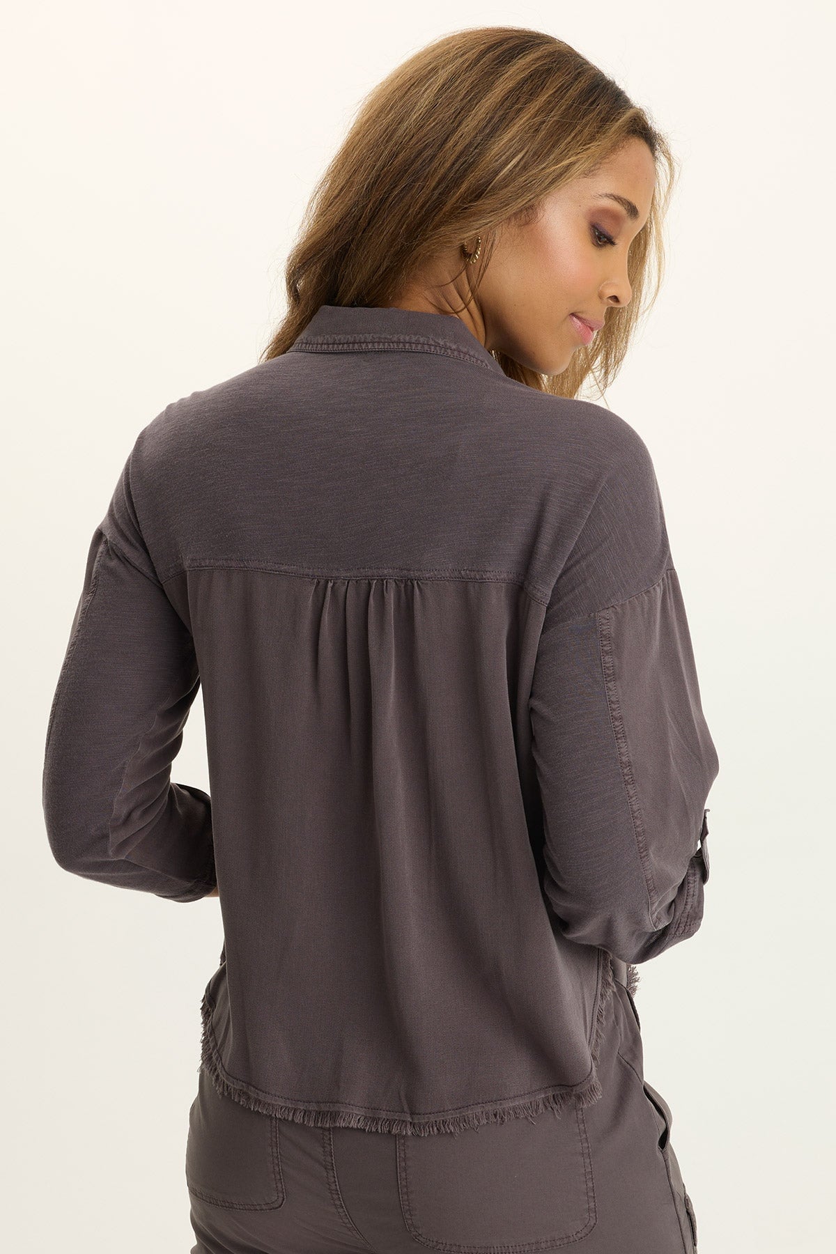 Wearables Knapp Distressed Cargo Button-Up