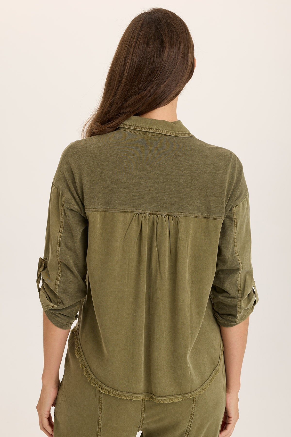 Wearables Knapp Distressed Cargo Button-Up