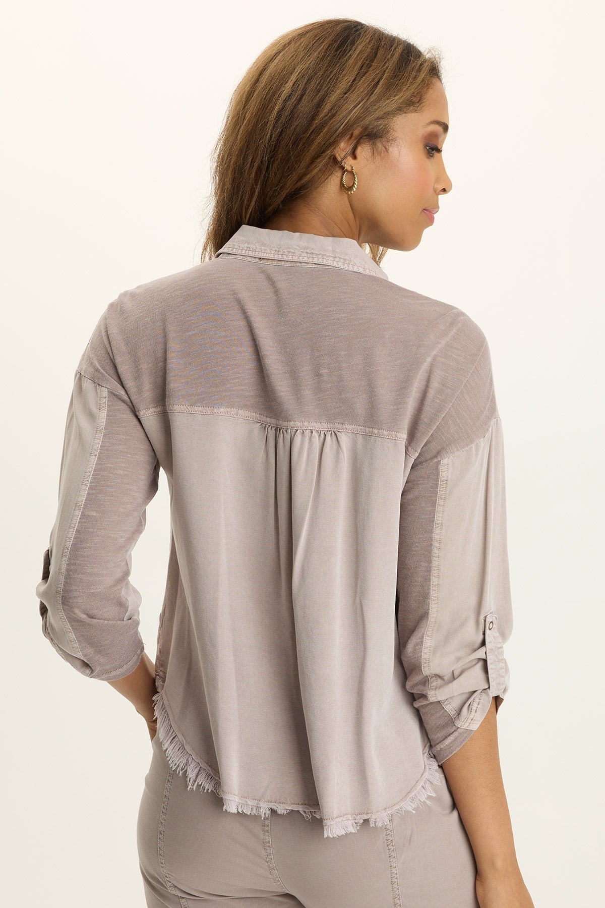 Wearables Knapp Distressed Cargo Button-Up