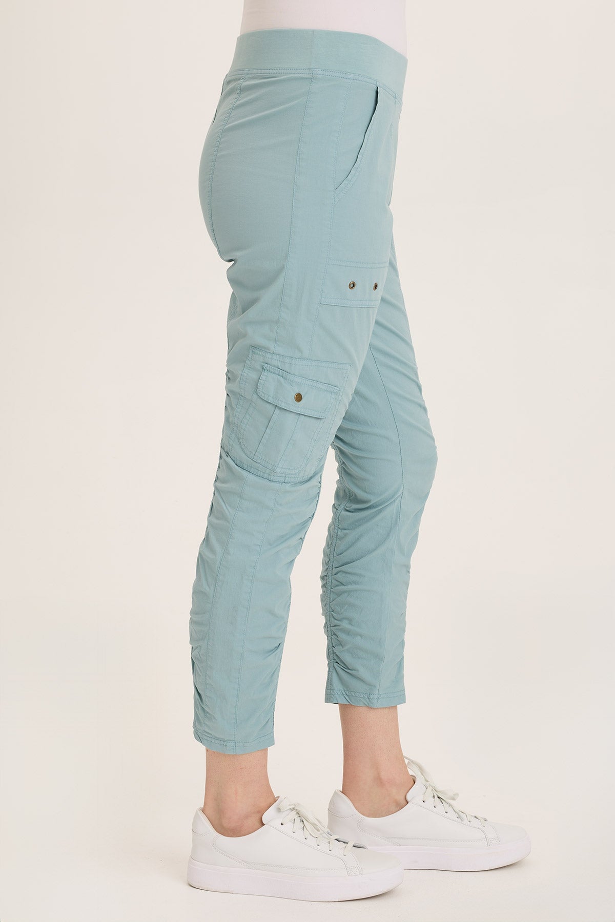 Wearables Tilton Stretch Poplin Ruched Skinny Pant