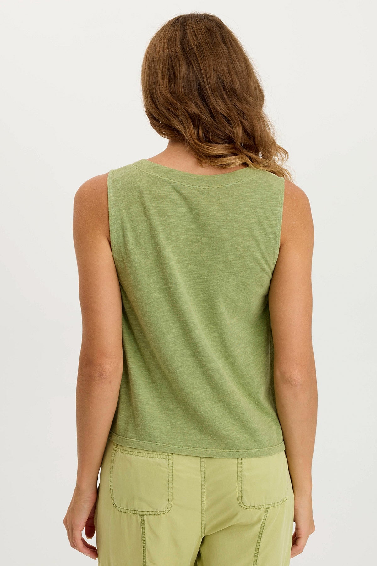 XCVI Massimo Twill/Jersey Wide-Neck Tank