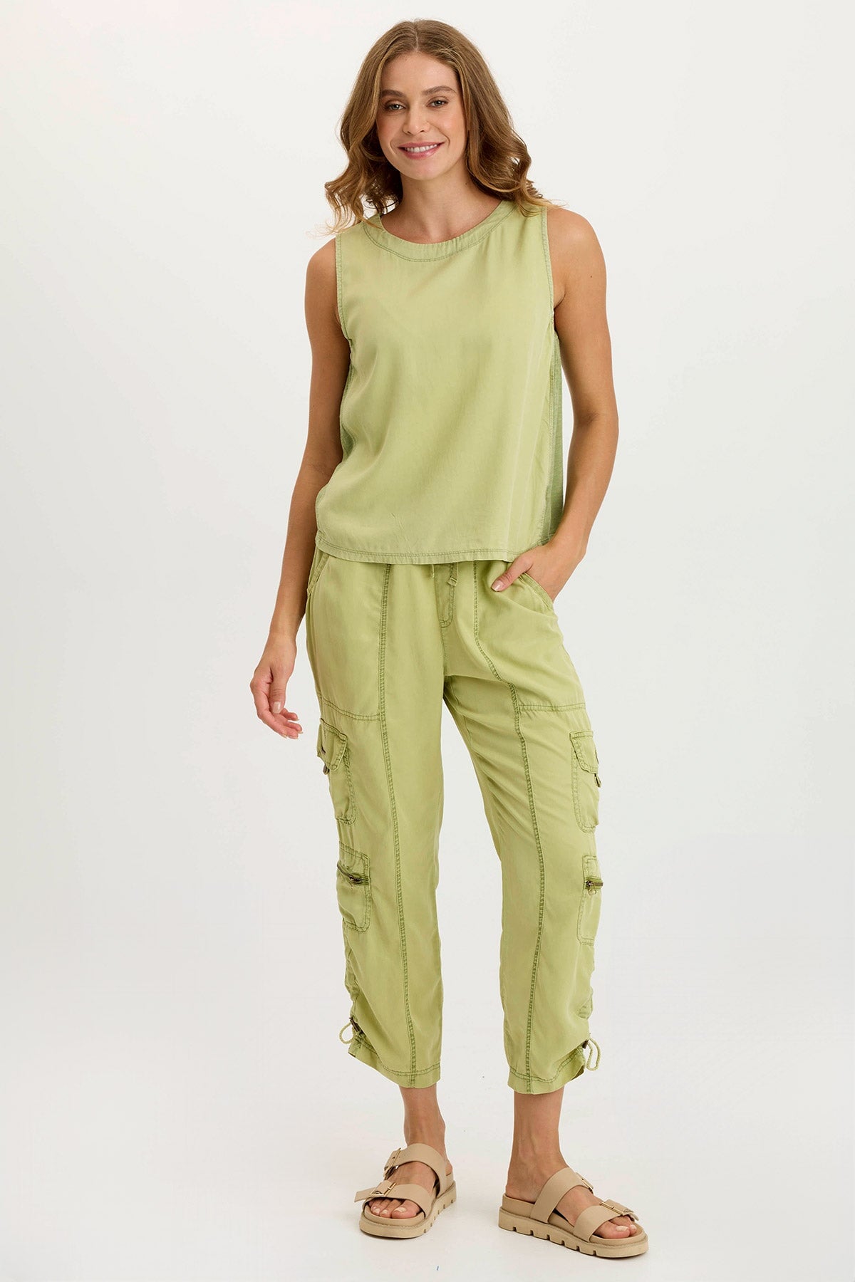 XCVI Selmy Twill Corded Cargo Crop Pant