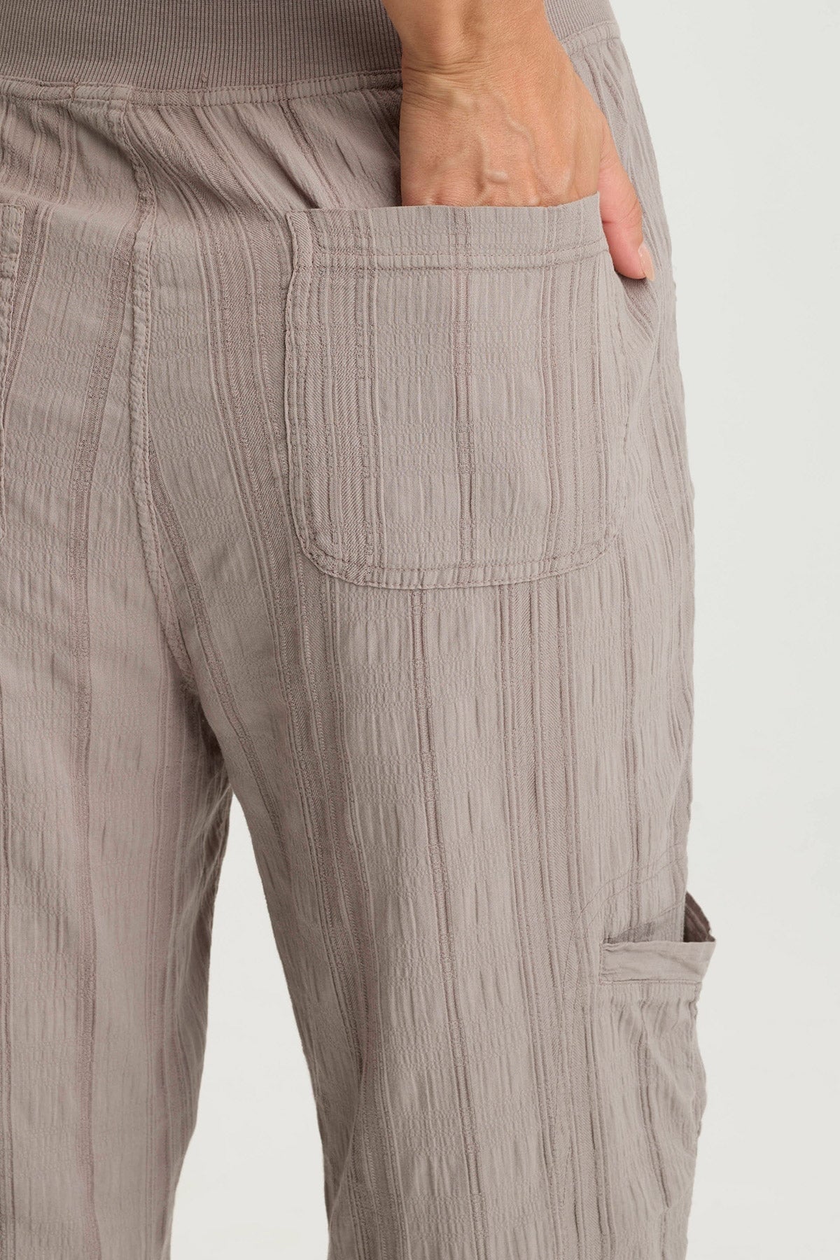 XCVI Ryle Textured Gauze Cargo Crop Pant