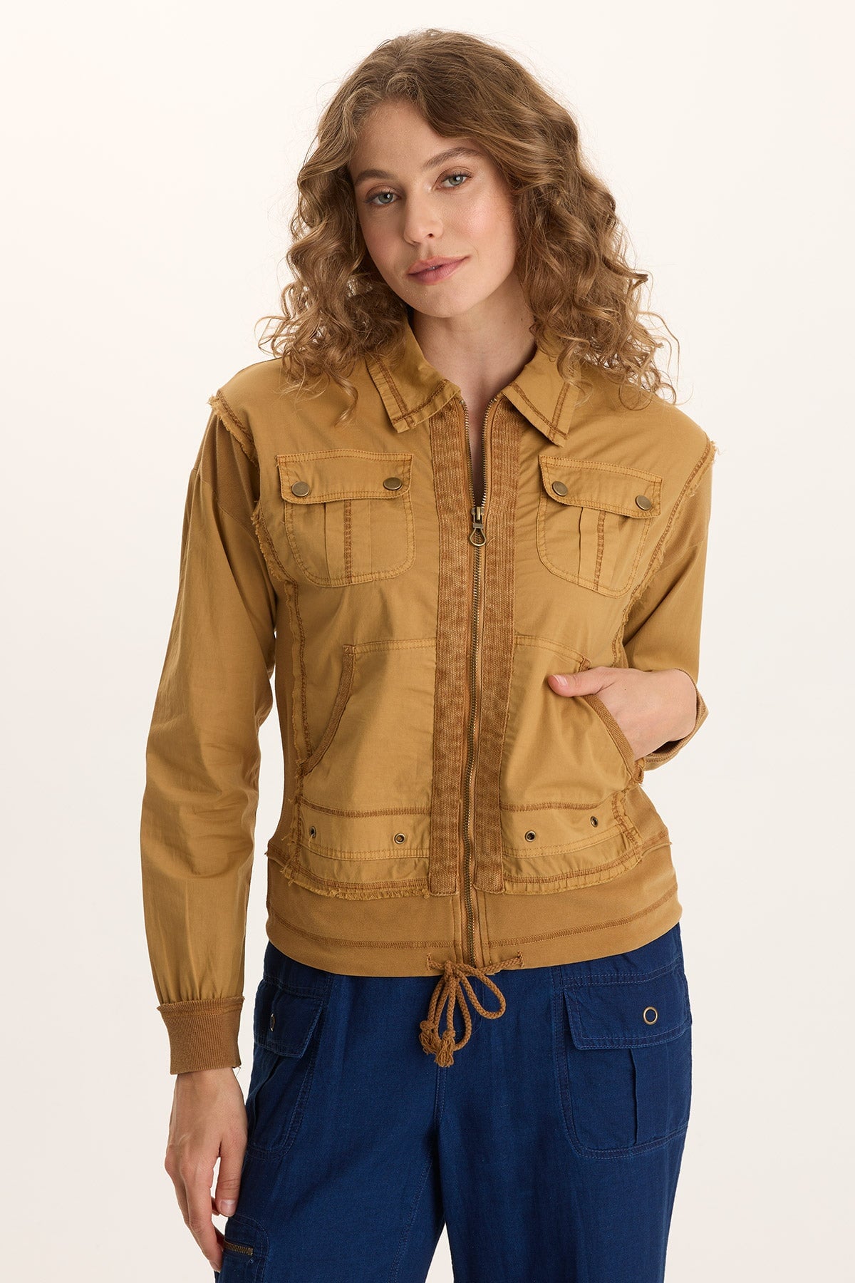 XCVI Ari Poplin Adjustable Cargo Bomber