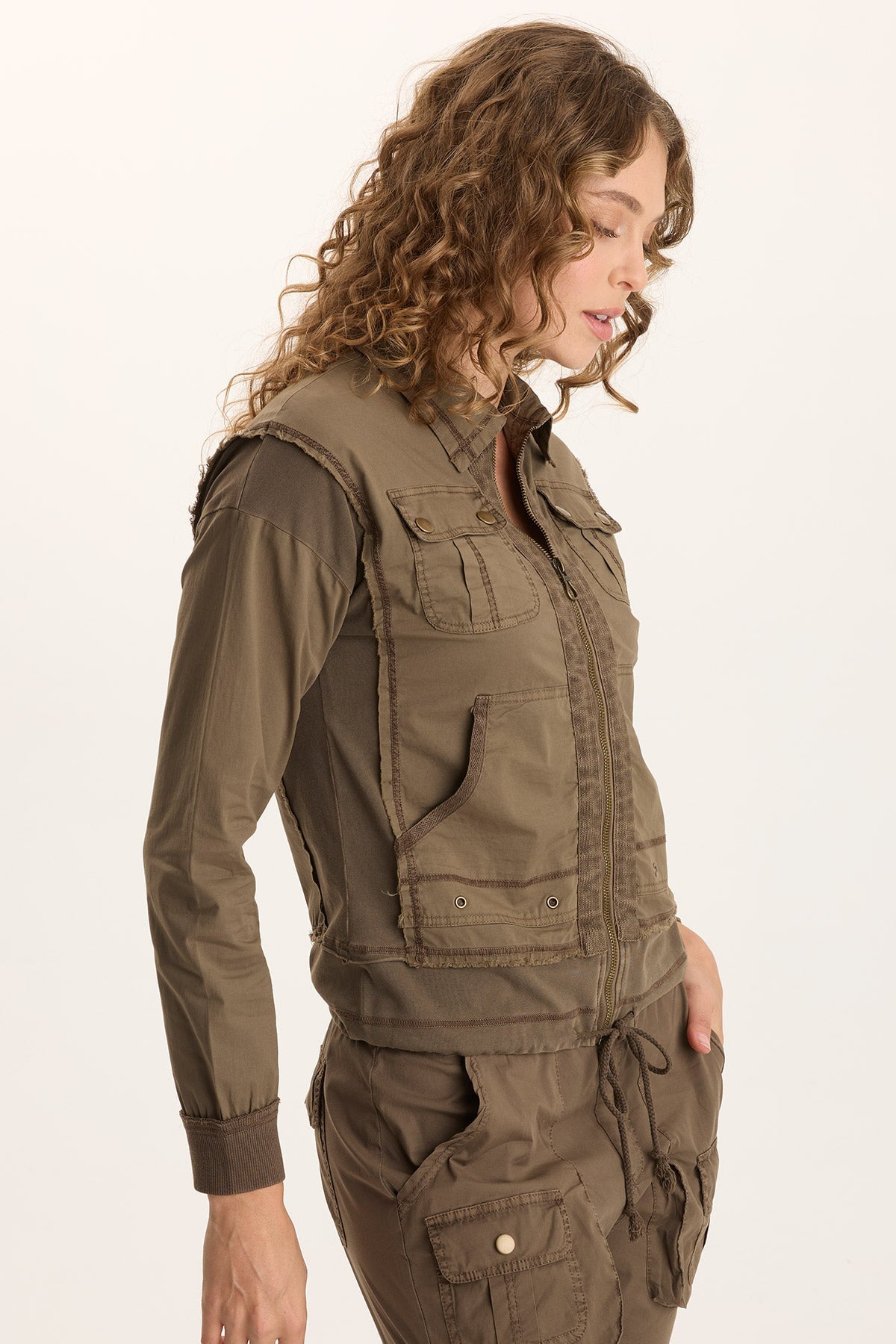 XCVI Ari Poplin Adjustable Cargo Bomber