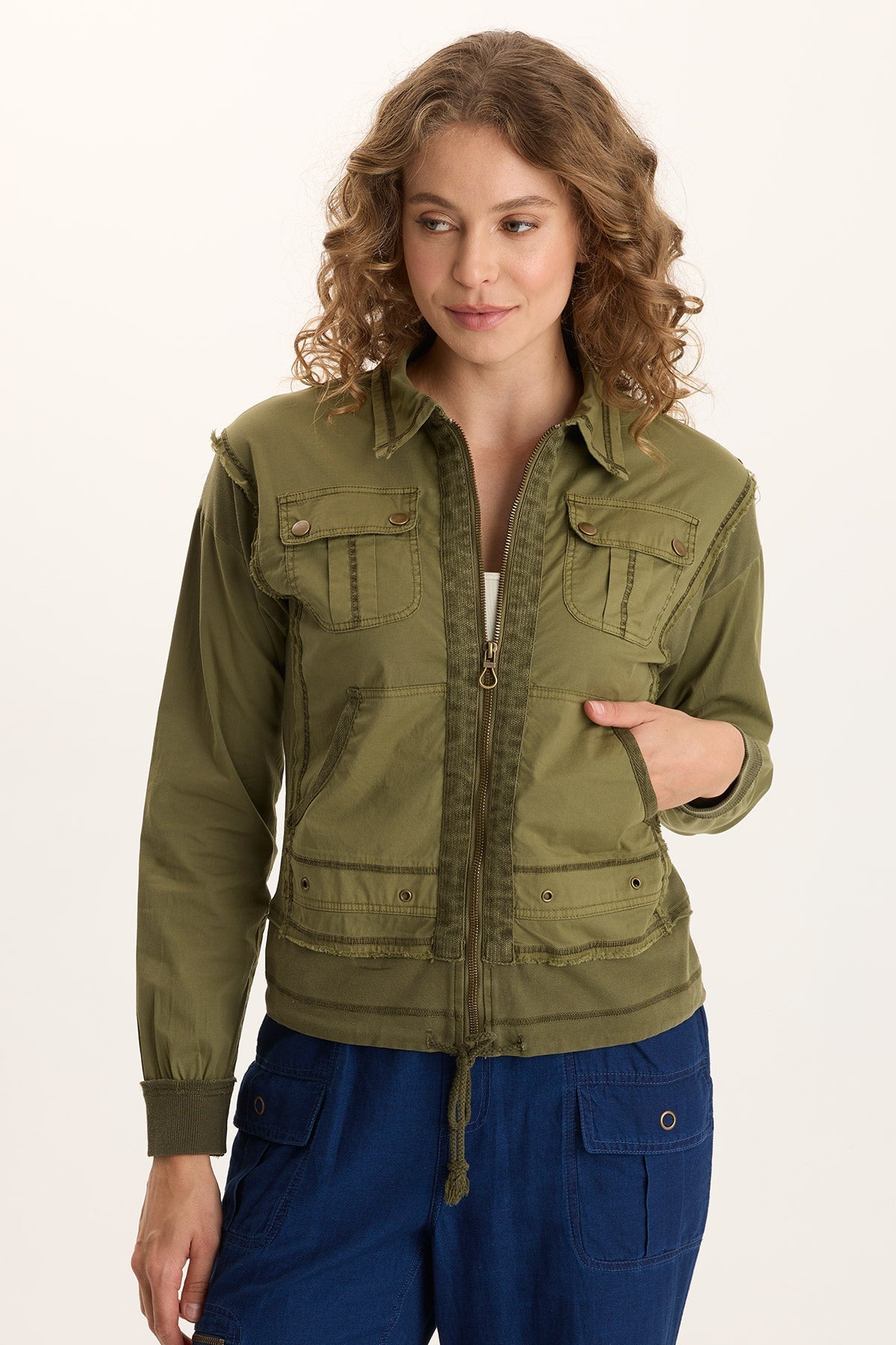 XCVI Ari Poplin Adjustable Cargo Bomber